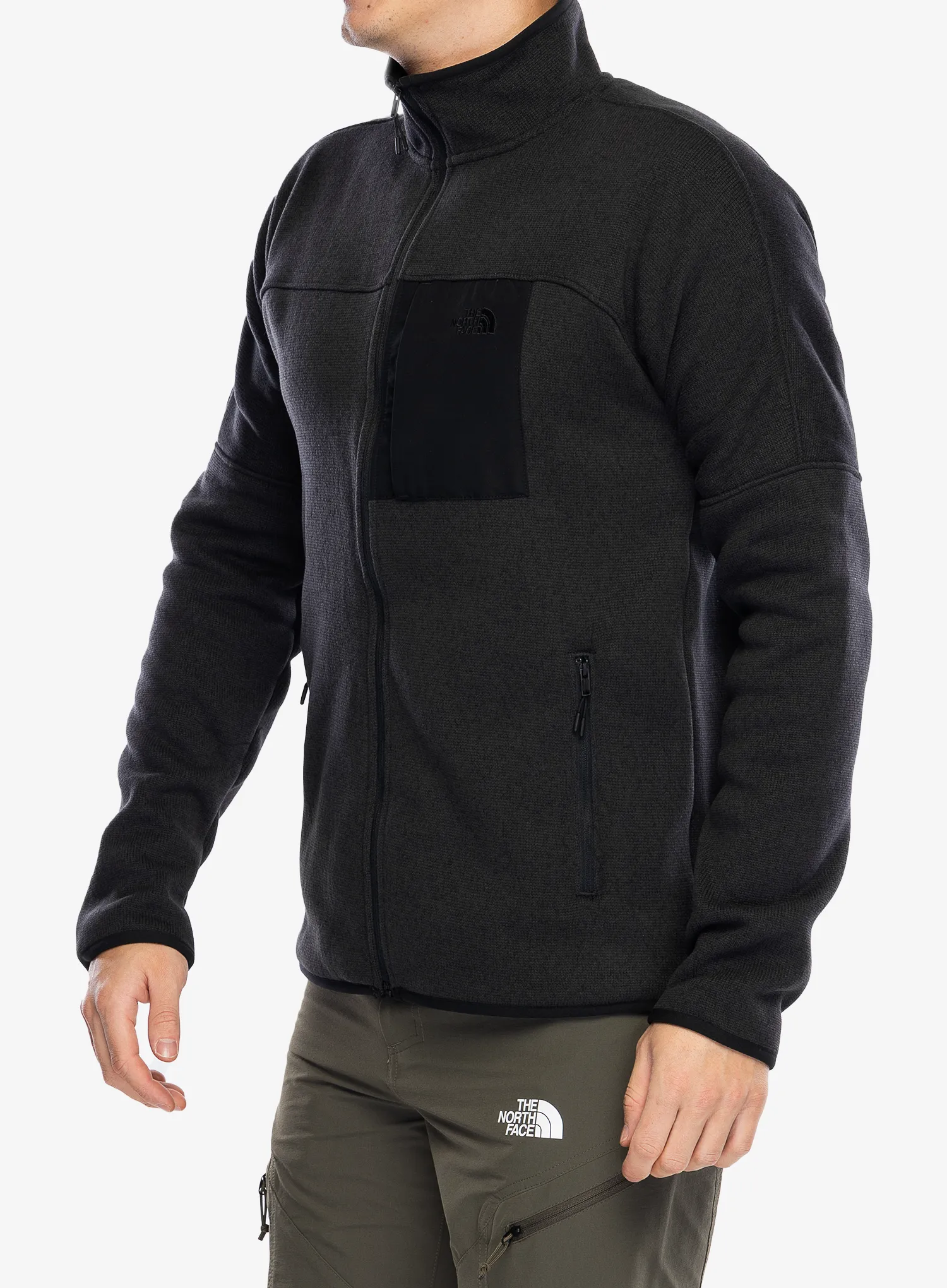 Flis The North Face Front Range Fleece Jacket - tnf black heather/npf
