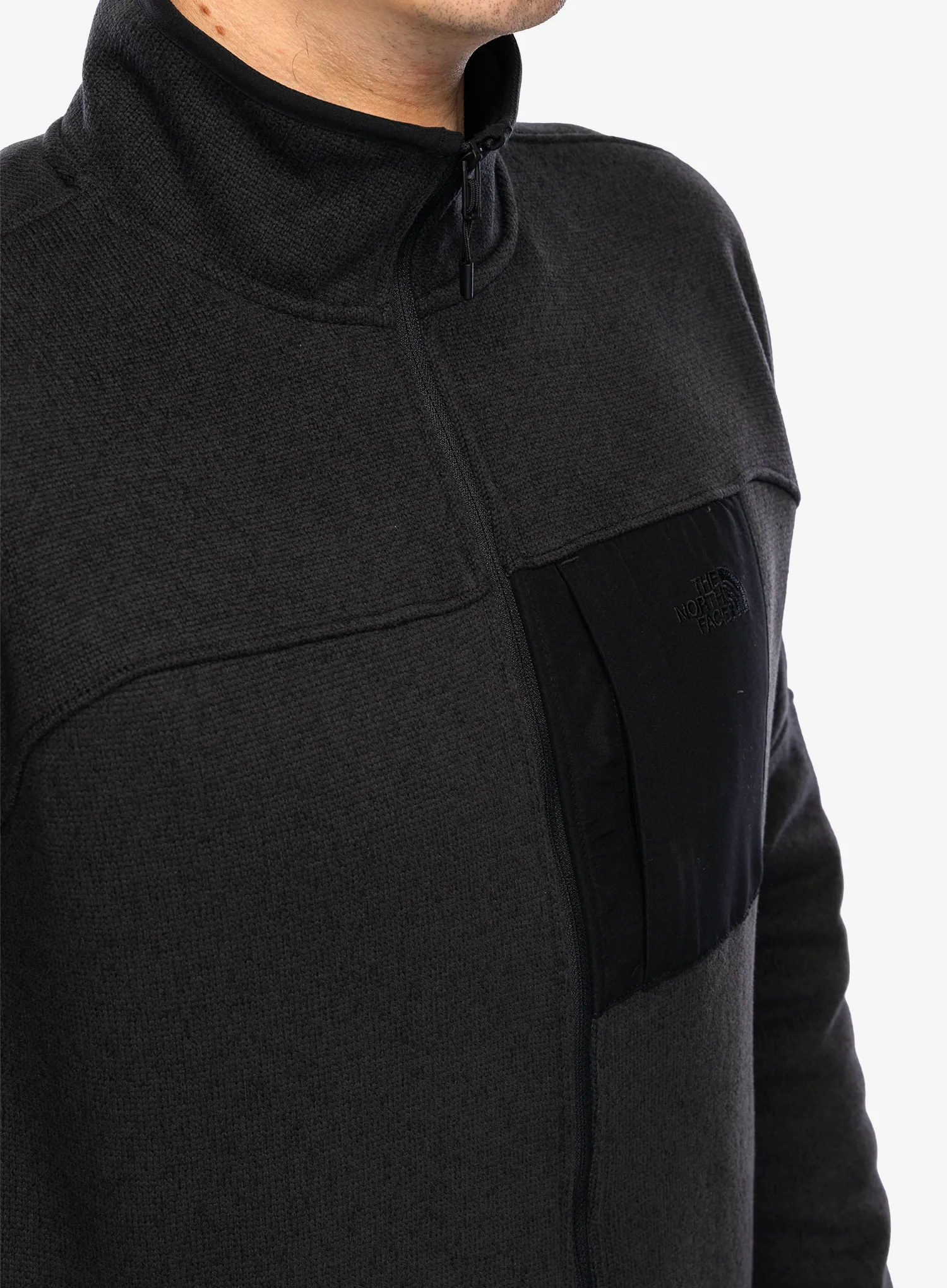 Flis The North Face Front Range Fleece Jacket - tnf black heather/npf
