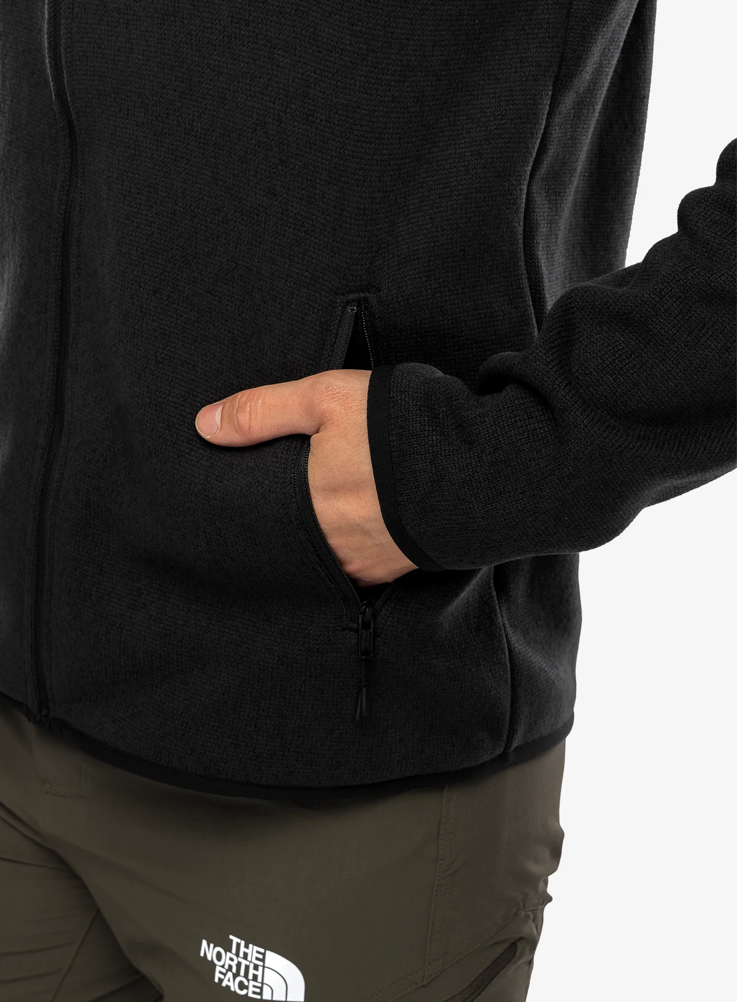 Flis The North Face Front Range Fleece Jacket - tnf black heather/npf