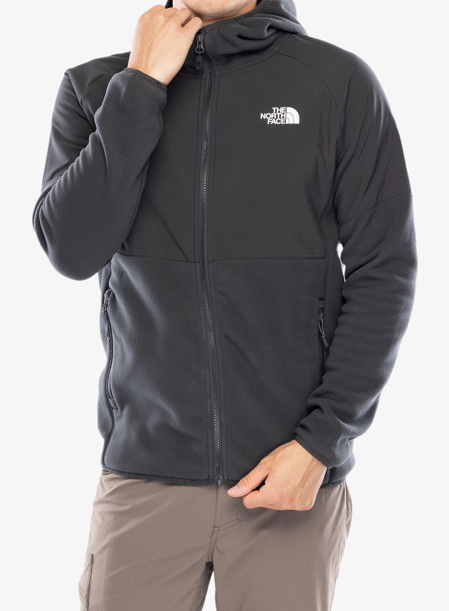 Jopica s kapuco The North Face Glacier Heavyweight Full Zip HD - asphalt grey/asphalt grey
