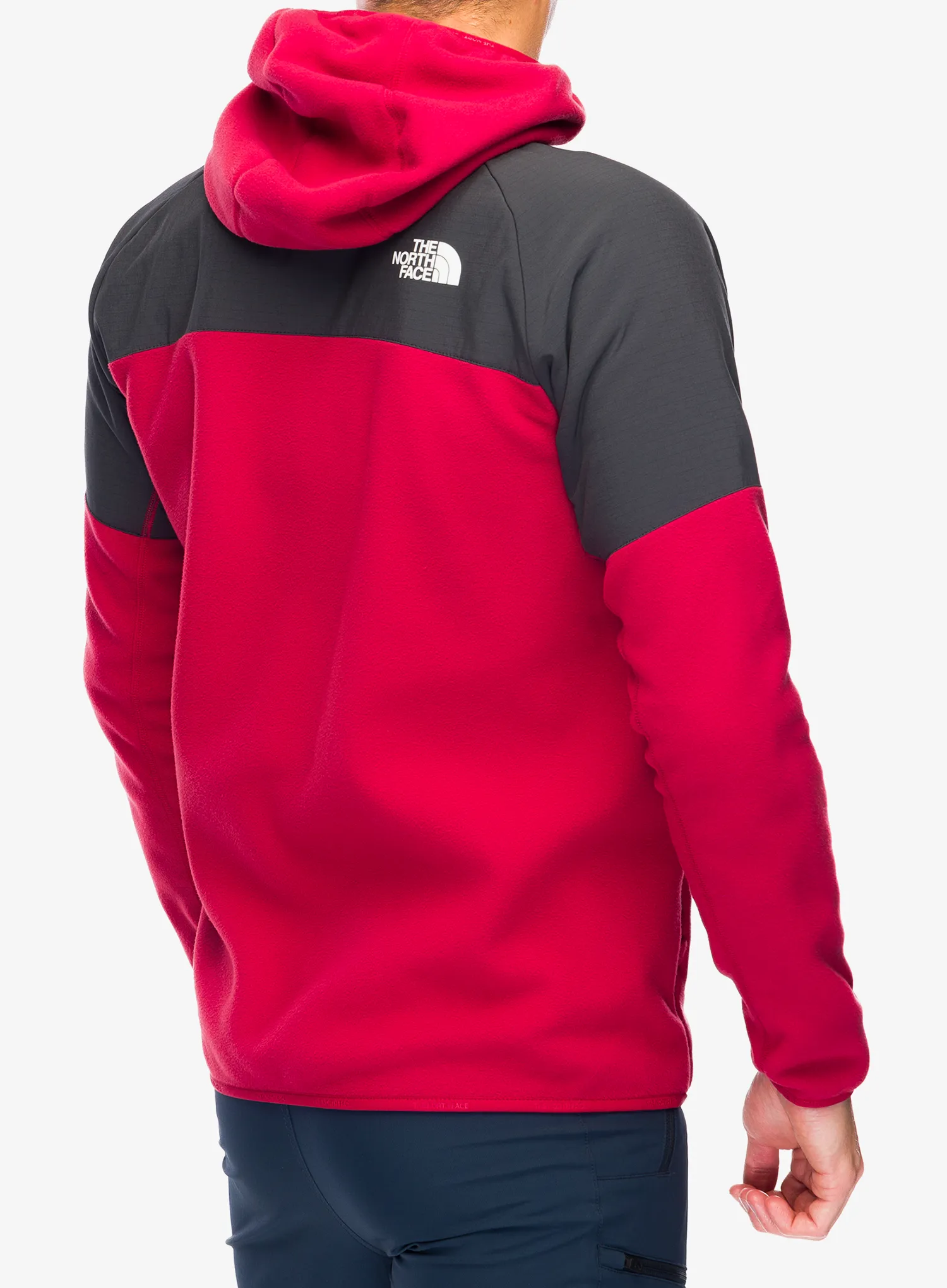 Jopica s kapuco The North Face Glacier Heavyweight Full Zip HD - garnet red/asphalt grey