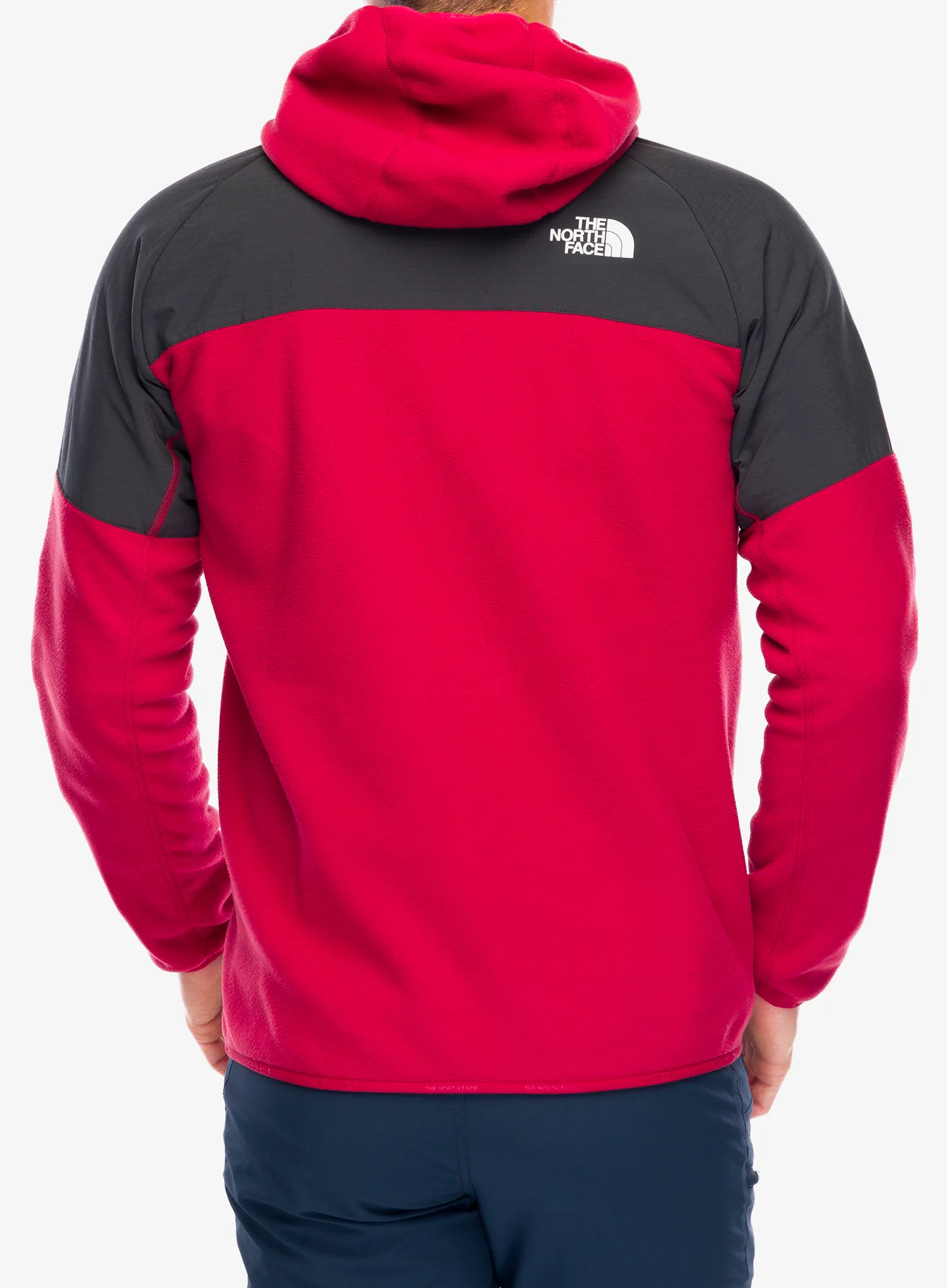 Jopica s kapuco The North Face Glacier Heavyweight Full Zip HD - garnet red/asphalt grey