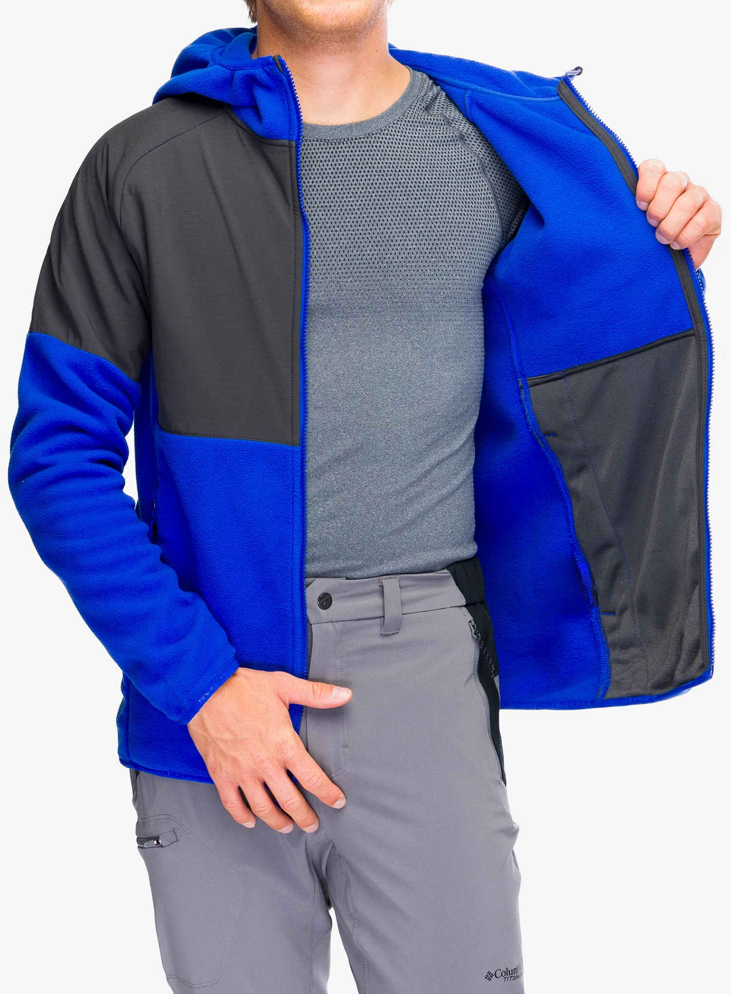 Jopica s kapuco The North Face Glacier Heavyweight Full Zip HD - tnf blue/asphalt grey