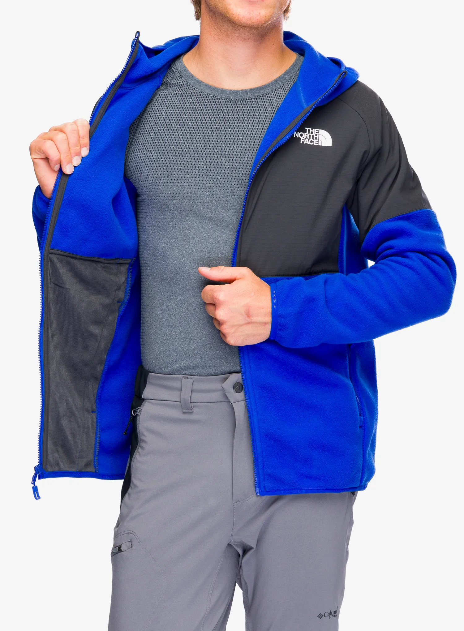 Jopica s kapuco The North Face Glacier Heavyweight Full Zip HD - tnf blue/asphalt grey