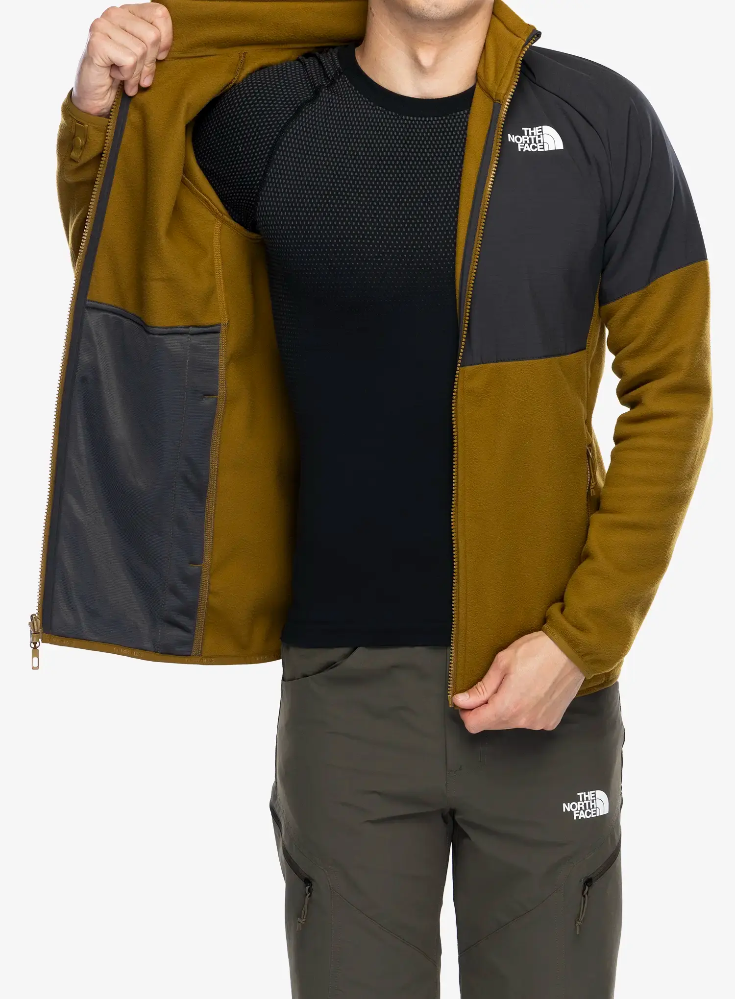 Jopica na zadrgo The North Face Glacier Heavyweight Full Zip Jacket - moss green/asphalt grey