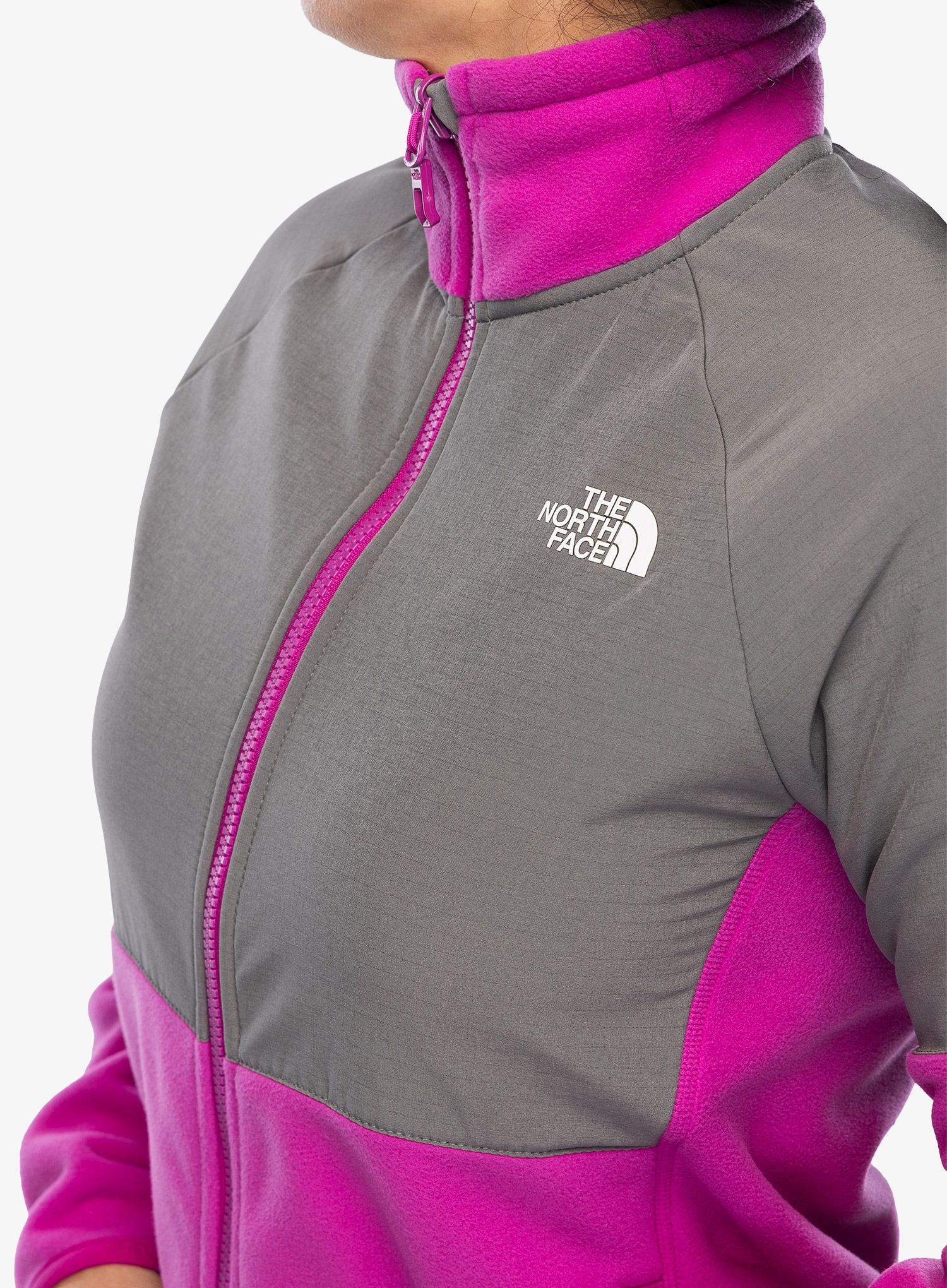 Ženska jopica z zadrgo The North Face Glacier Heavyweight Full Zip Jacket - deep mulberry/smoked pearl