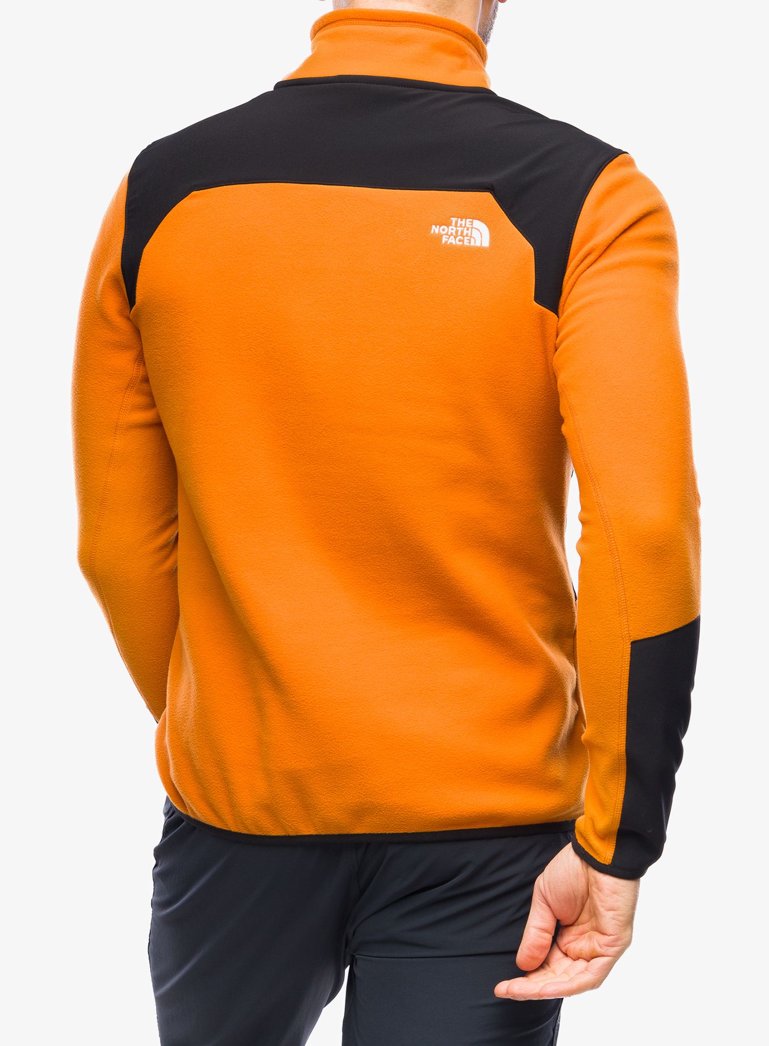 Flis The North Face Glacier Pro 1/4 Zip - desert rust/tnf black