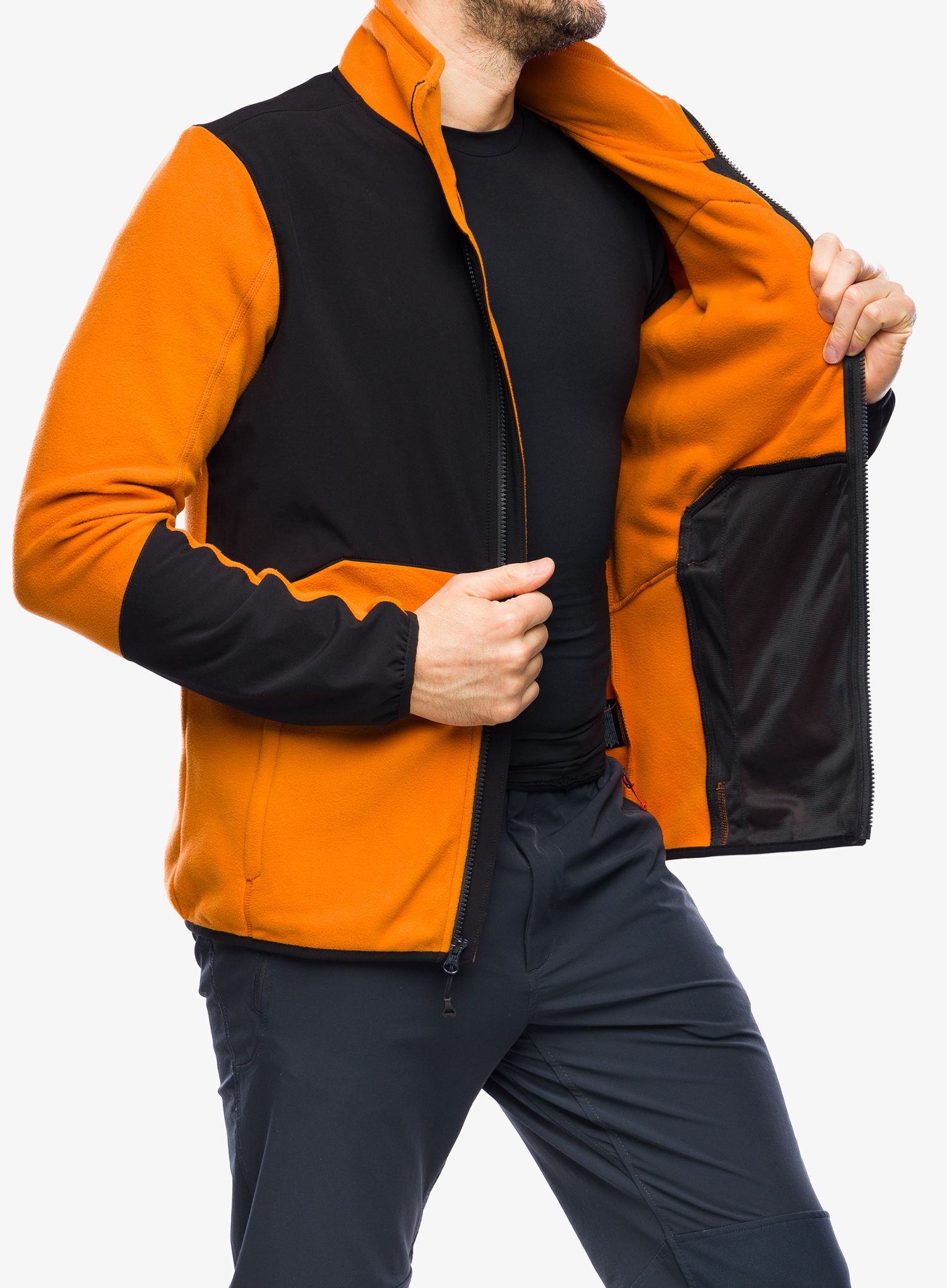 Flis The North Face Glacier Pro Full Zip - desert rust/tnf black