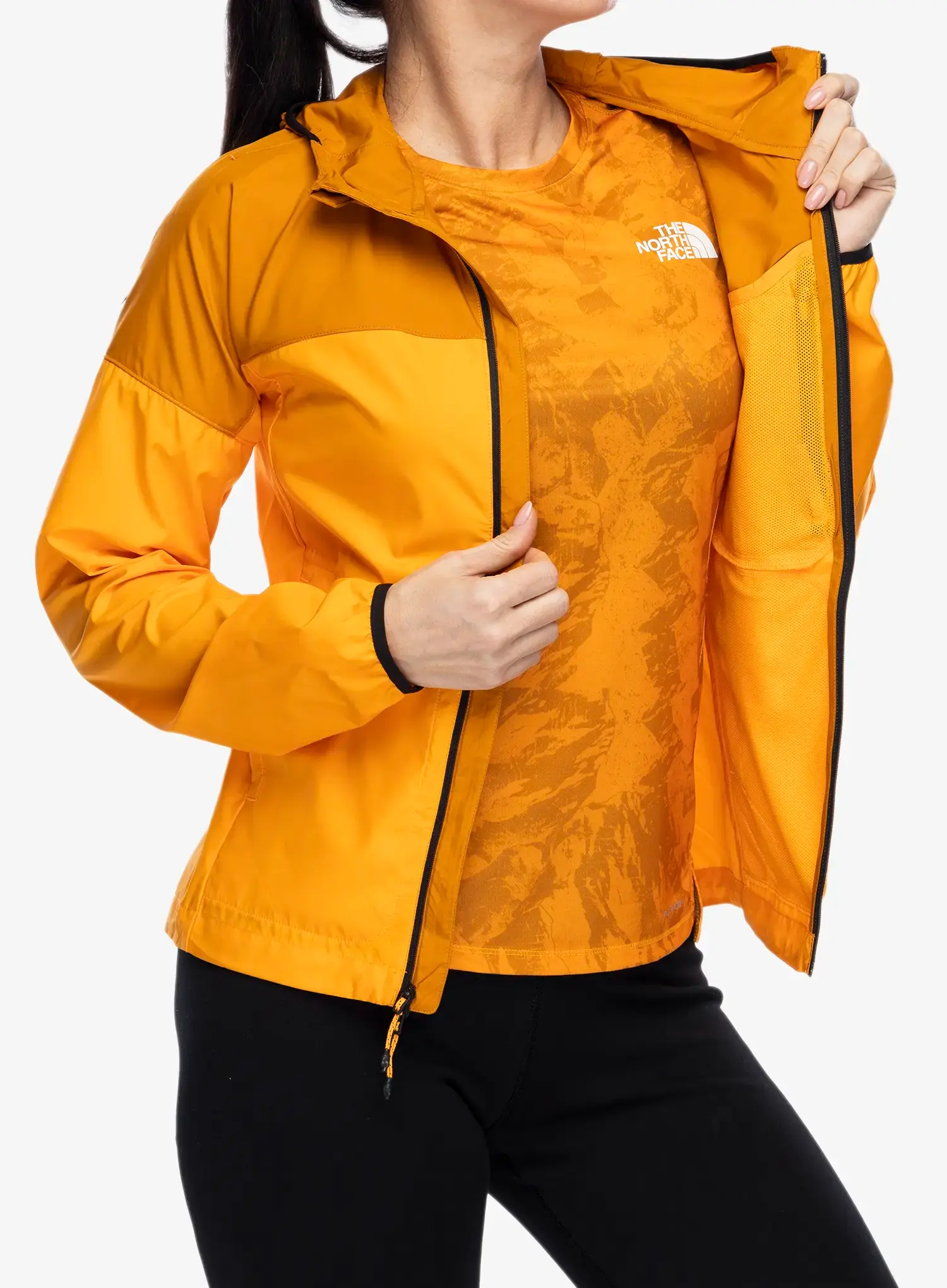 Ženska vetrovka The North Face Higher Run Wind Jacket - apricot glaze/iron citrus