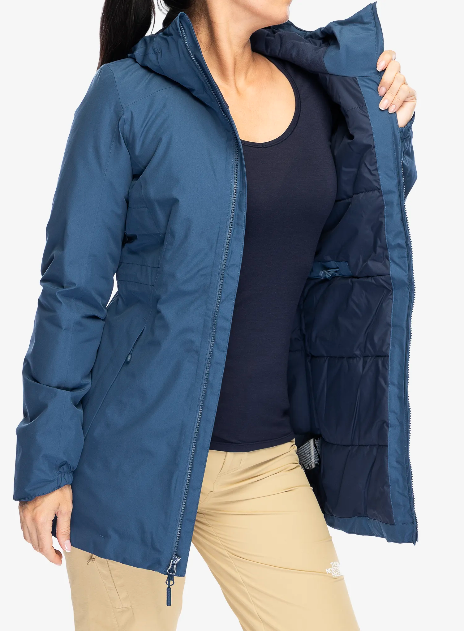 Ženski plašč The North Face Hikesteller Insulated Parka - shady blue/summit navy