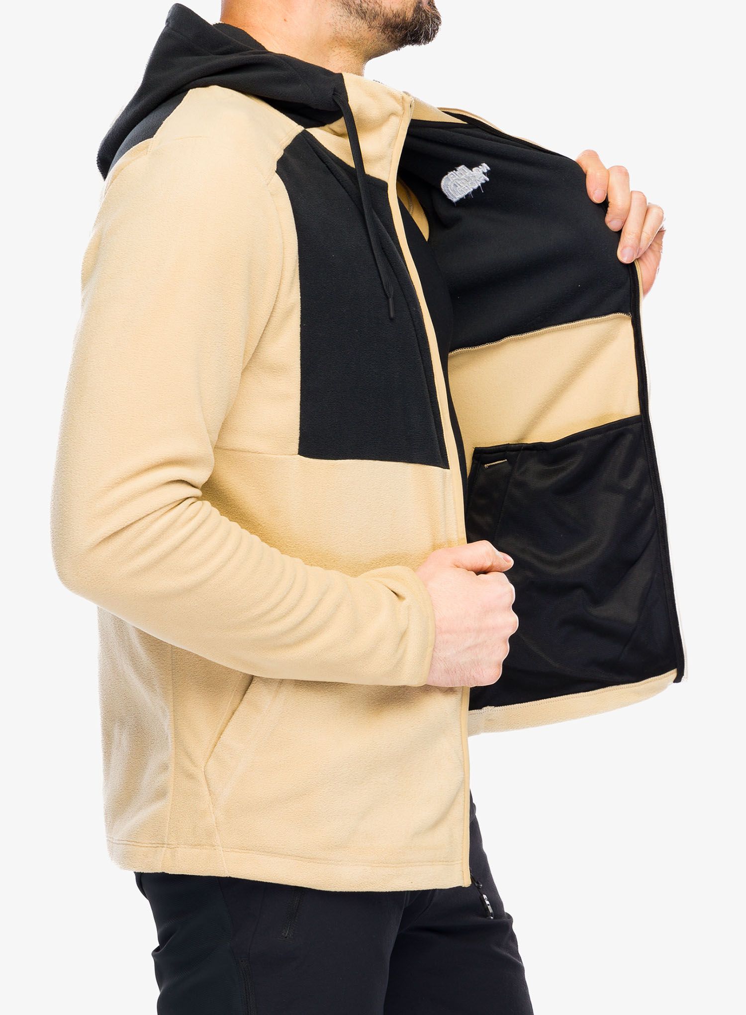 Jopica The North Face Homesafe Full Zip Fleece Hoodie - khaki stone/black