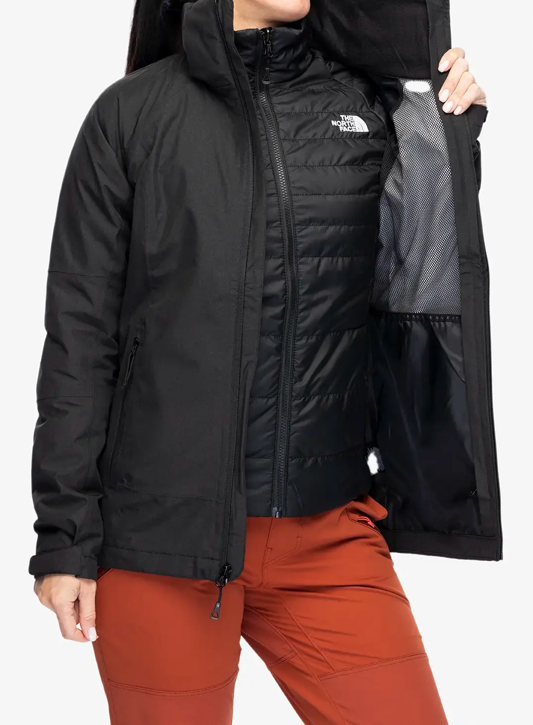 Ženska jakna 3v1 The North Face Inlux Triclimate - tnf black heather/tnf black