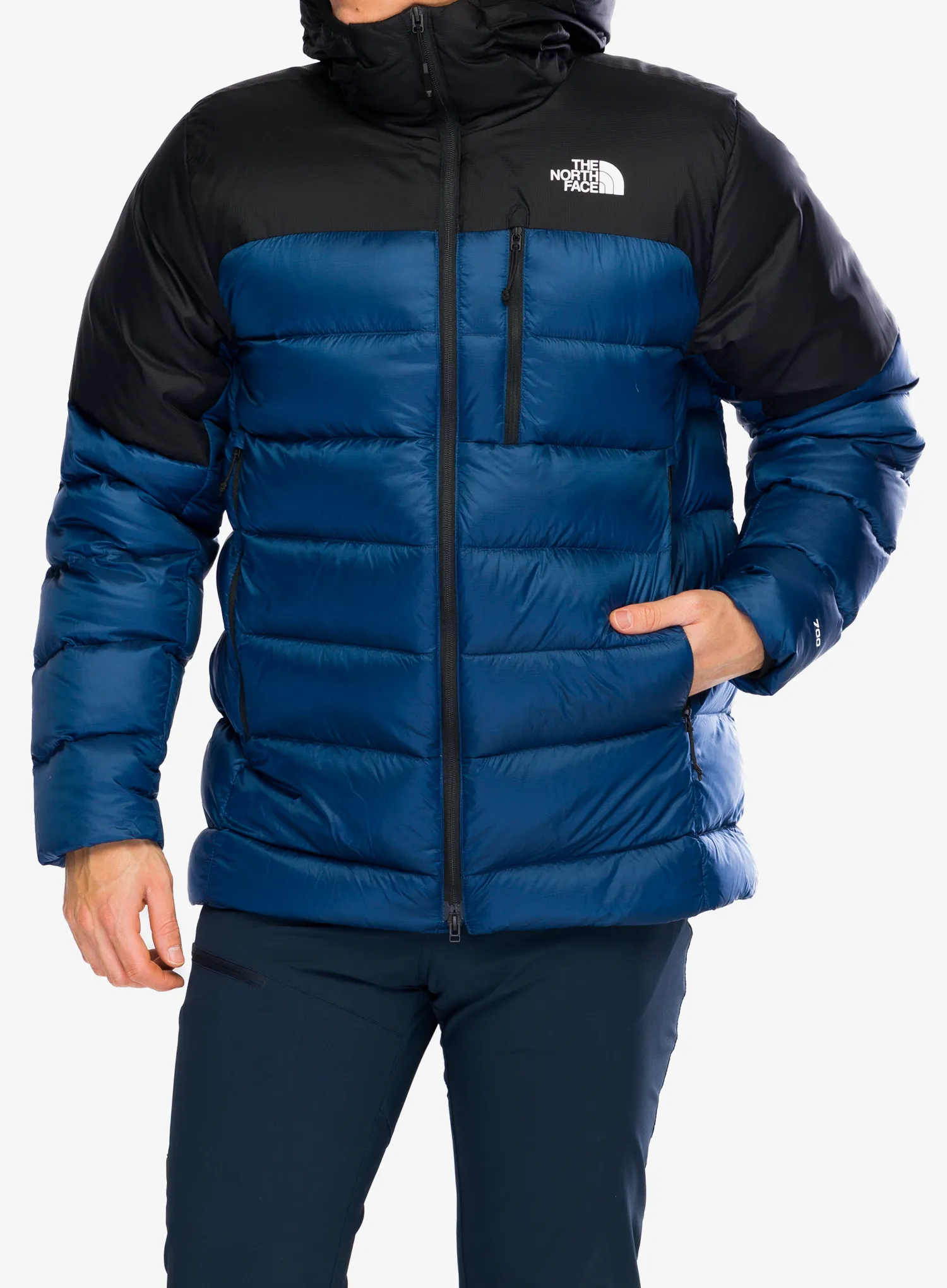 Puhovka The North Face Kalix Down Hoodie - shady blue/tnf black