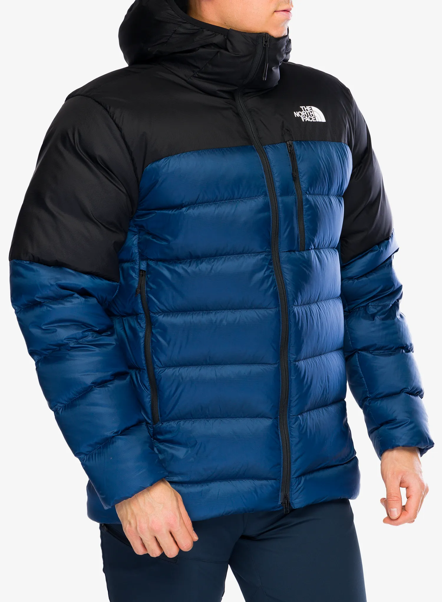 Puhovka The North Face Kalix Down Hoodie - shady blue/tnf black