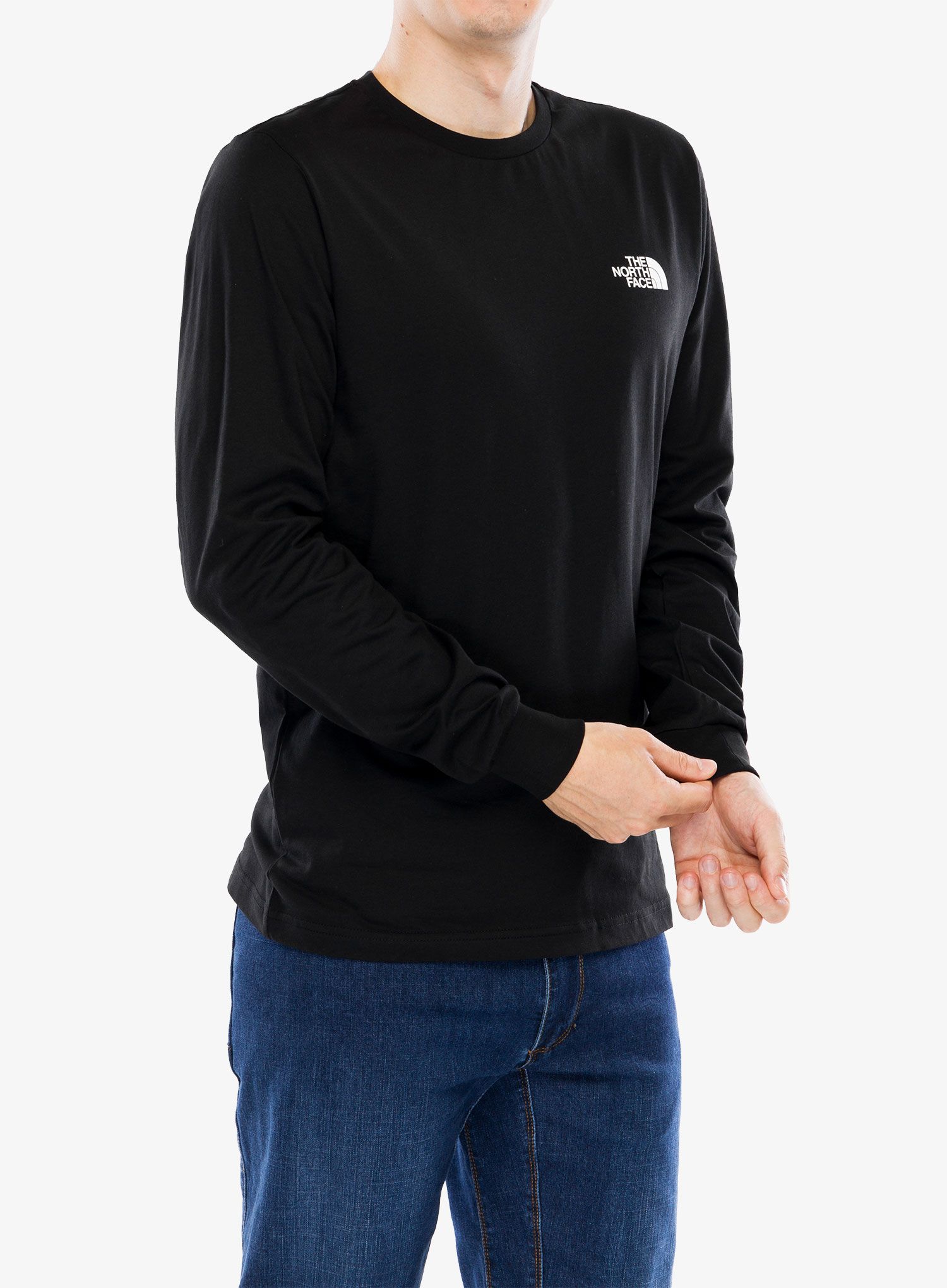 Puloverji brez kapuce The North Face L/S Box NSE Tee - tnf black
