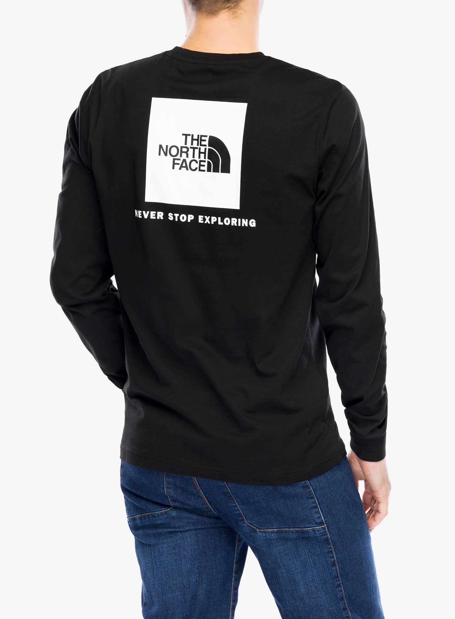 Puloverji brez kapuce The North Face L/S Box NSE Tee - tnf black