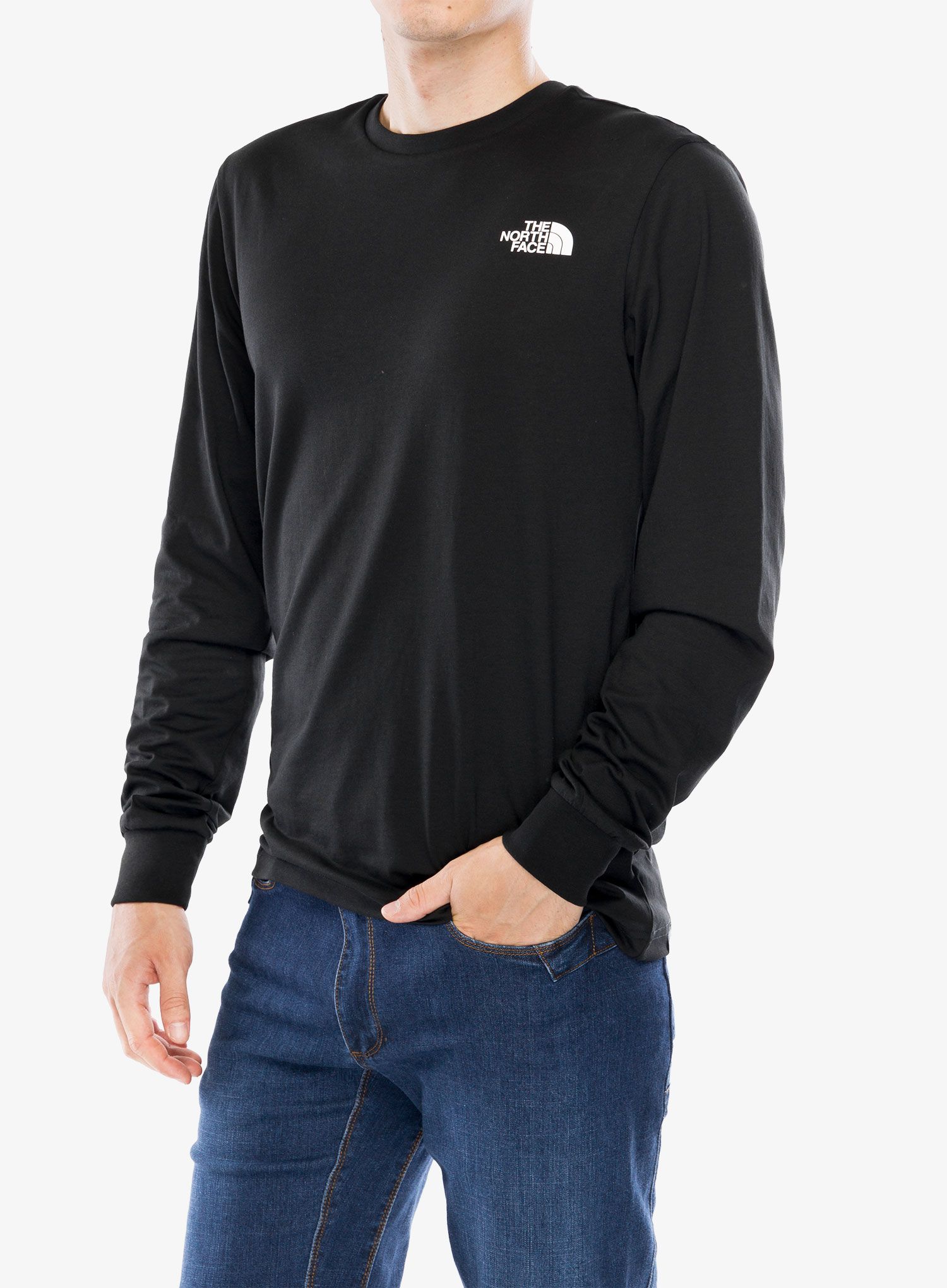 Puloverji brez kapuce The North Face L/S Easy Tee - tnf black