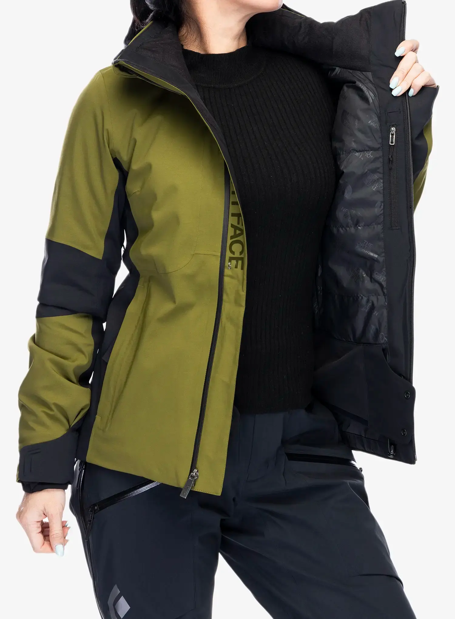 Ženska smučarska jakna The North Face Lenado Jacket - forest olive/tnf black