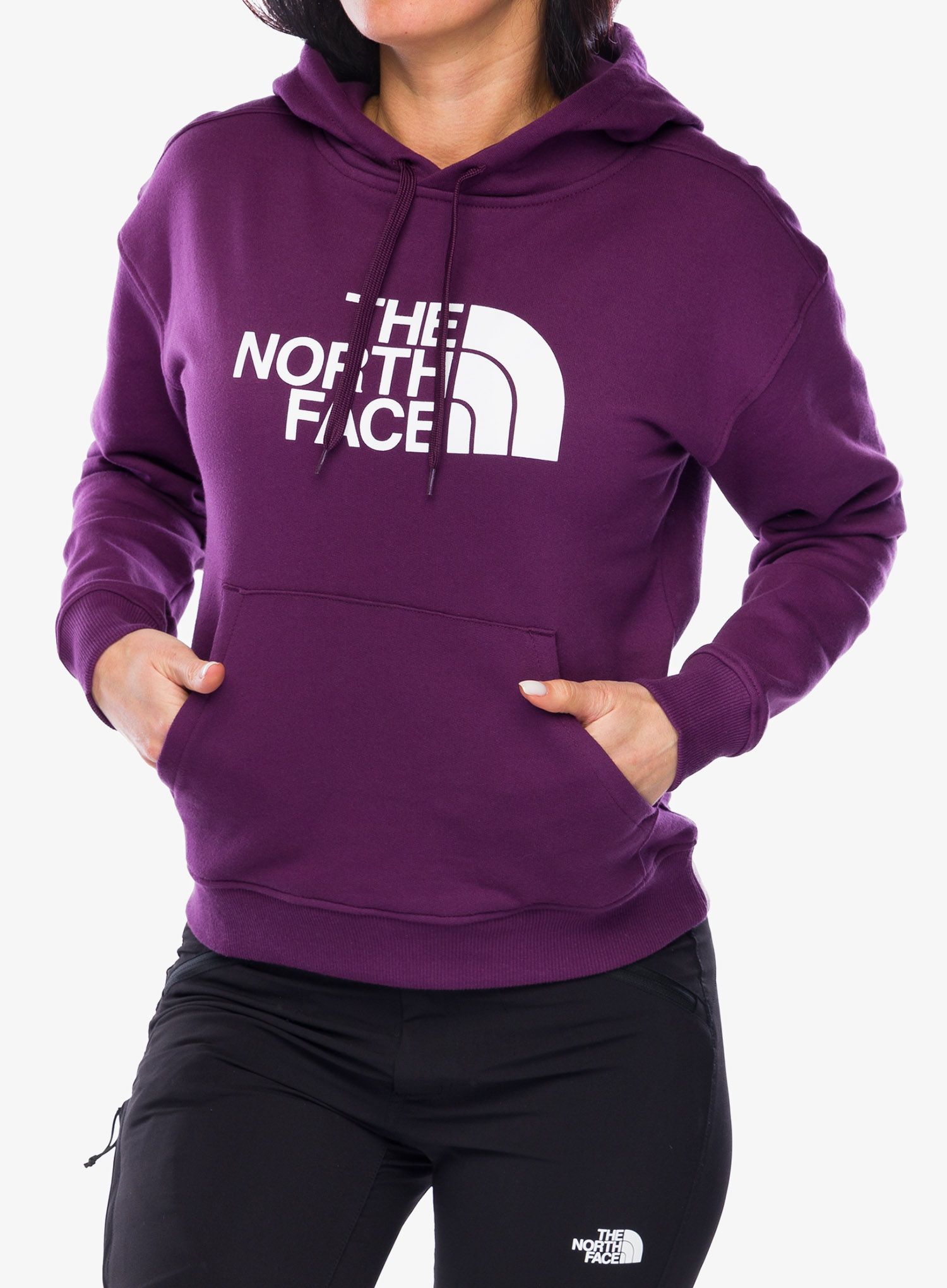 Ženska jopa s kapuco The North Face Light Drew Peak Hoodie - black currant