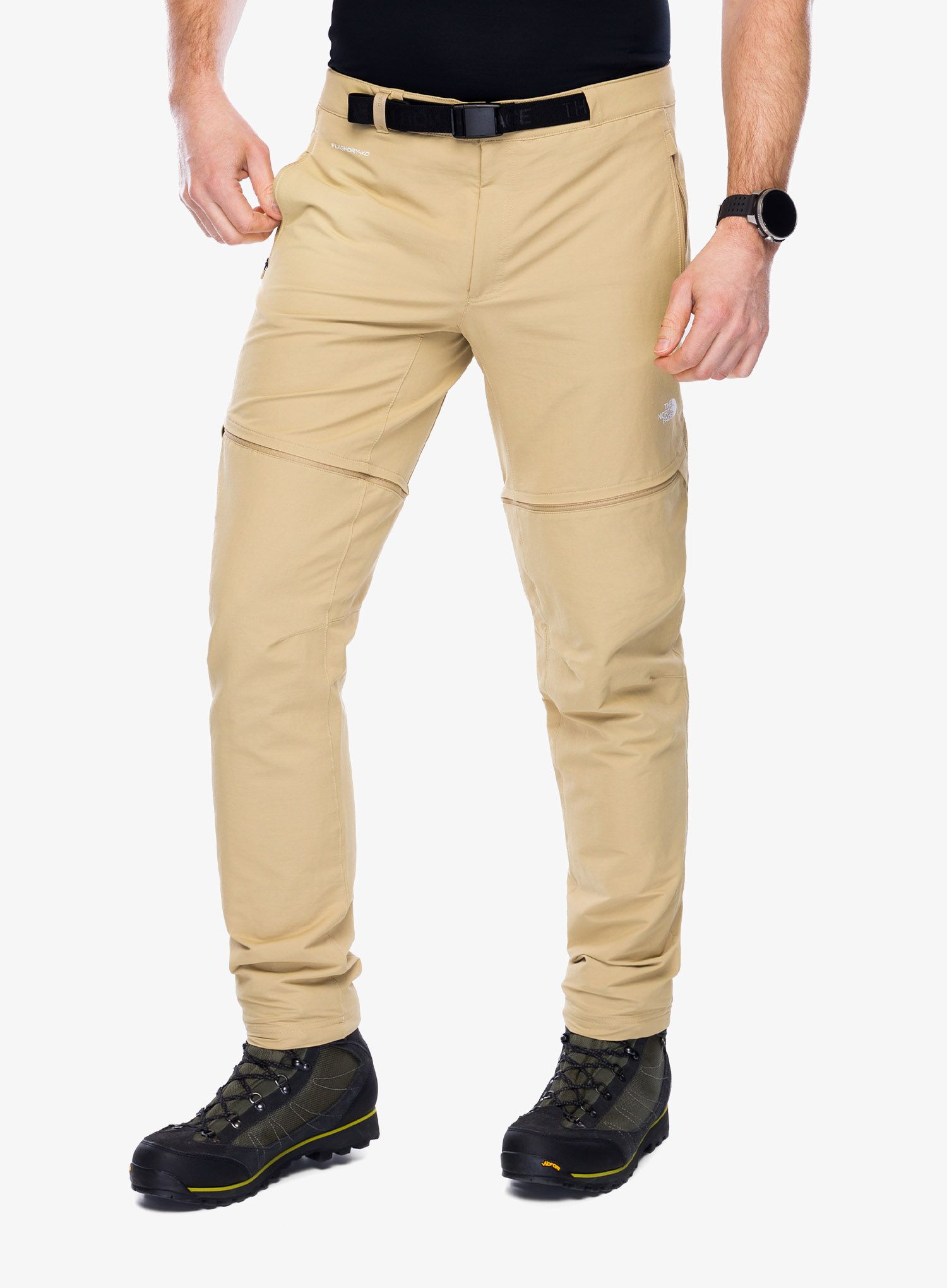 Pohodniške hlače The North Face Lightning Convertible Pant - khaki stone