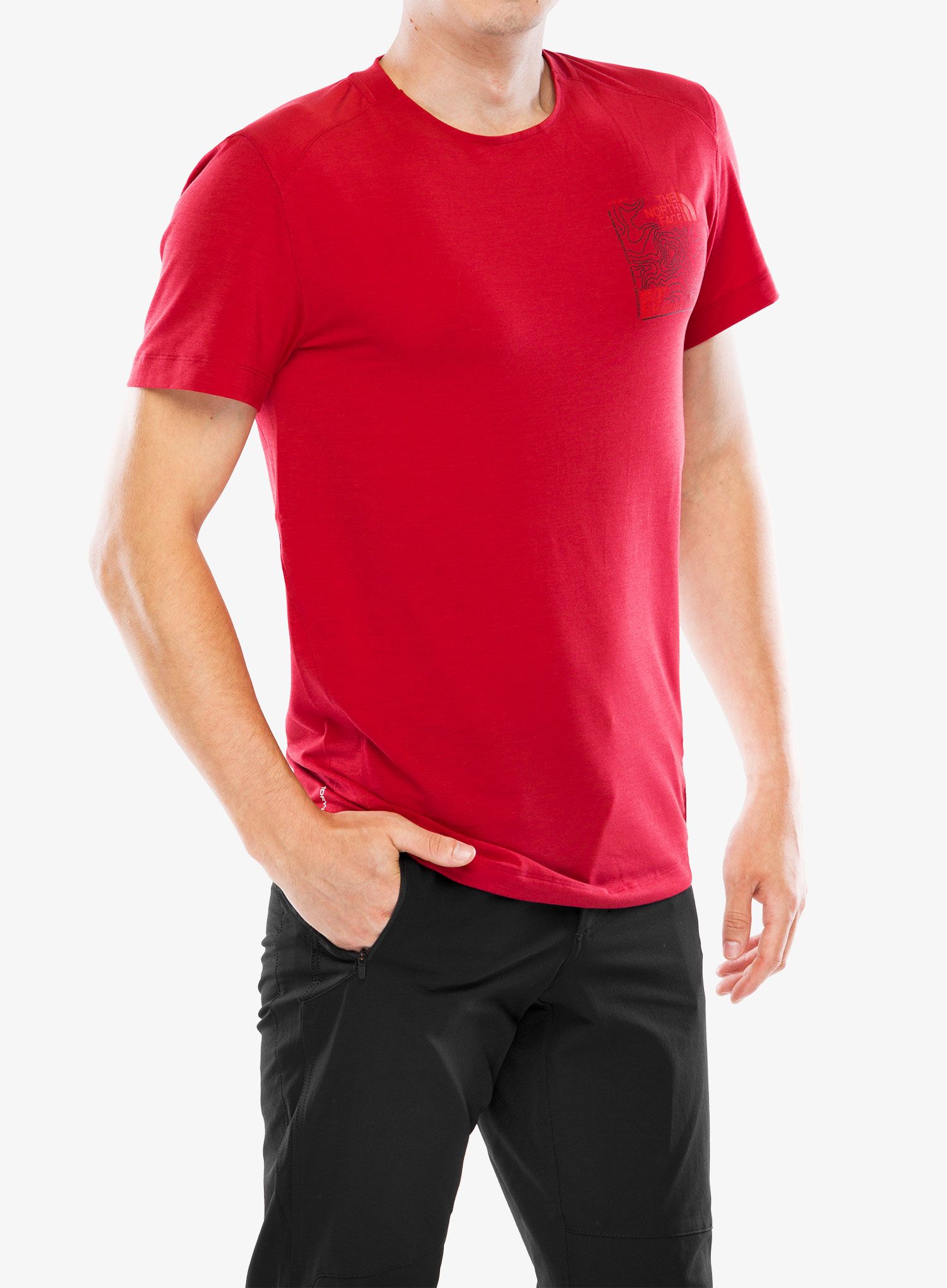 Majica The North Face Lightning S/S Tee Graphic - garnet red