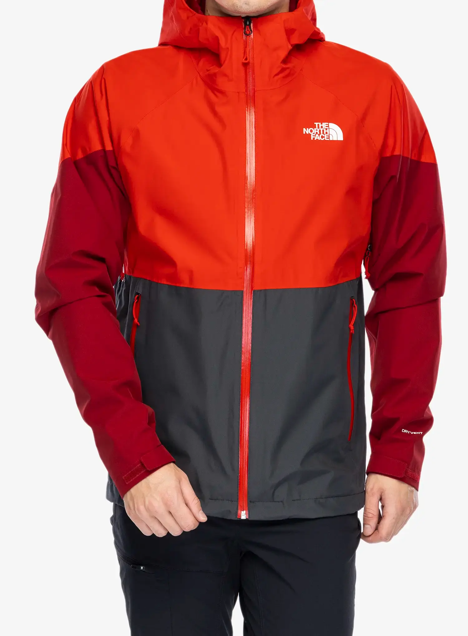 Nepremočljiva jakna The North Face Lightning Zip-In Jacket - asphalt grey/high risk red