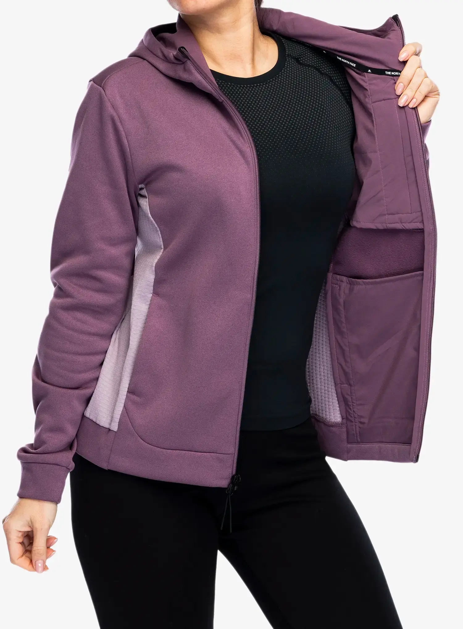 Ženski flis The North Face Ma FZ Fleece - midnight mauve/purple chalk