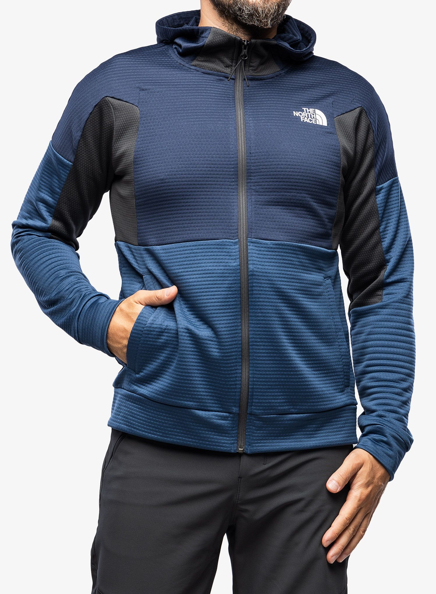Jopica s kapuco The North Face Ma Full Zip Fleece - blue/grey