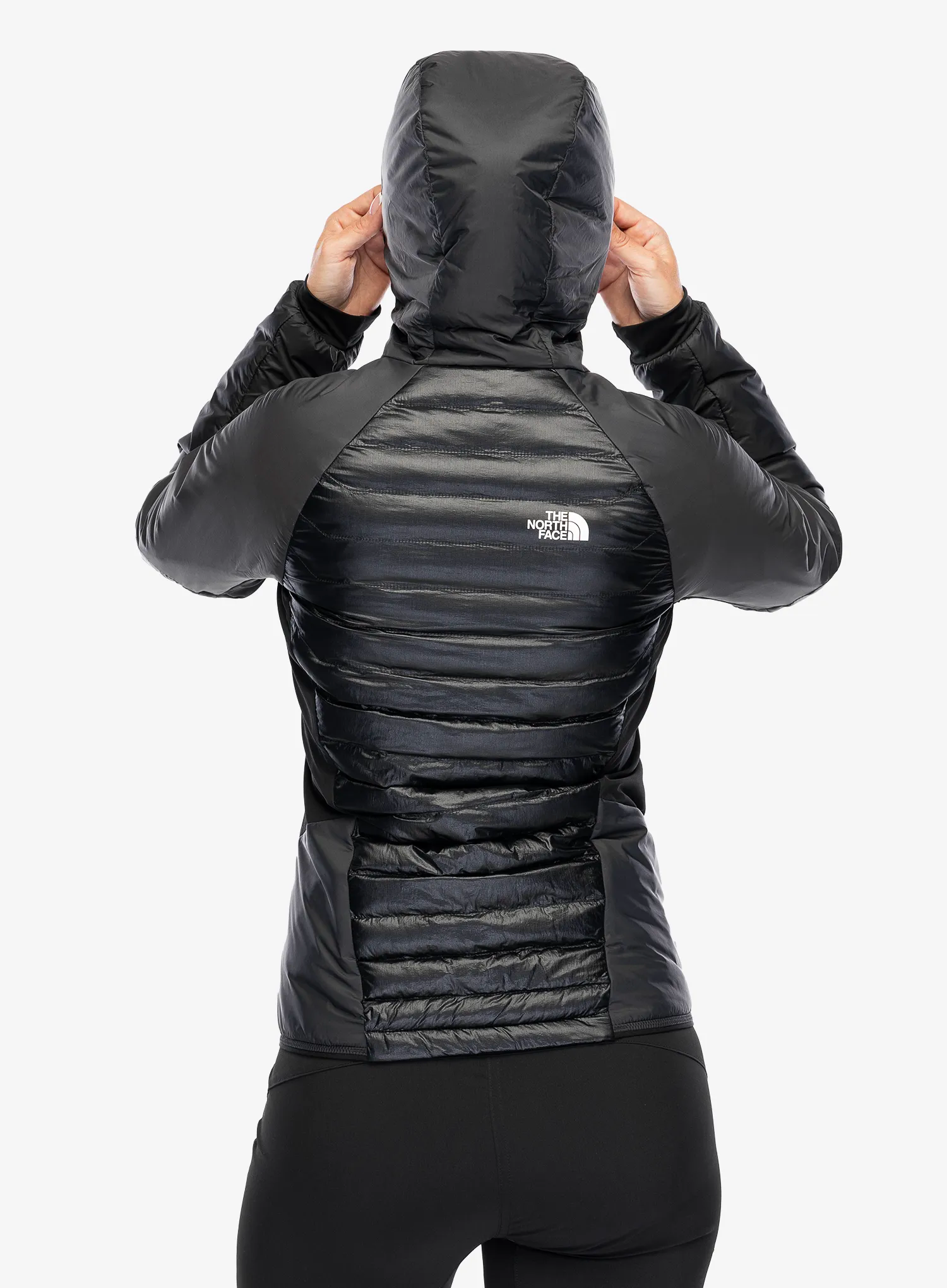 Ženska hibridna jakna The North Face Macugnaga Hybrid Insulation - asphalt grey/tnf black