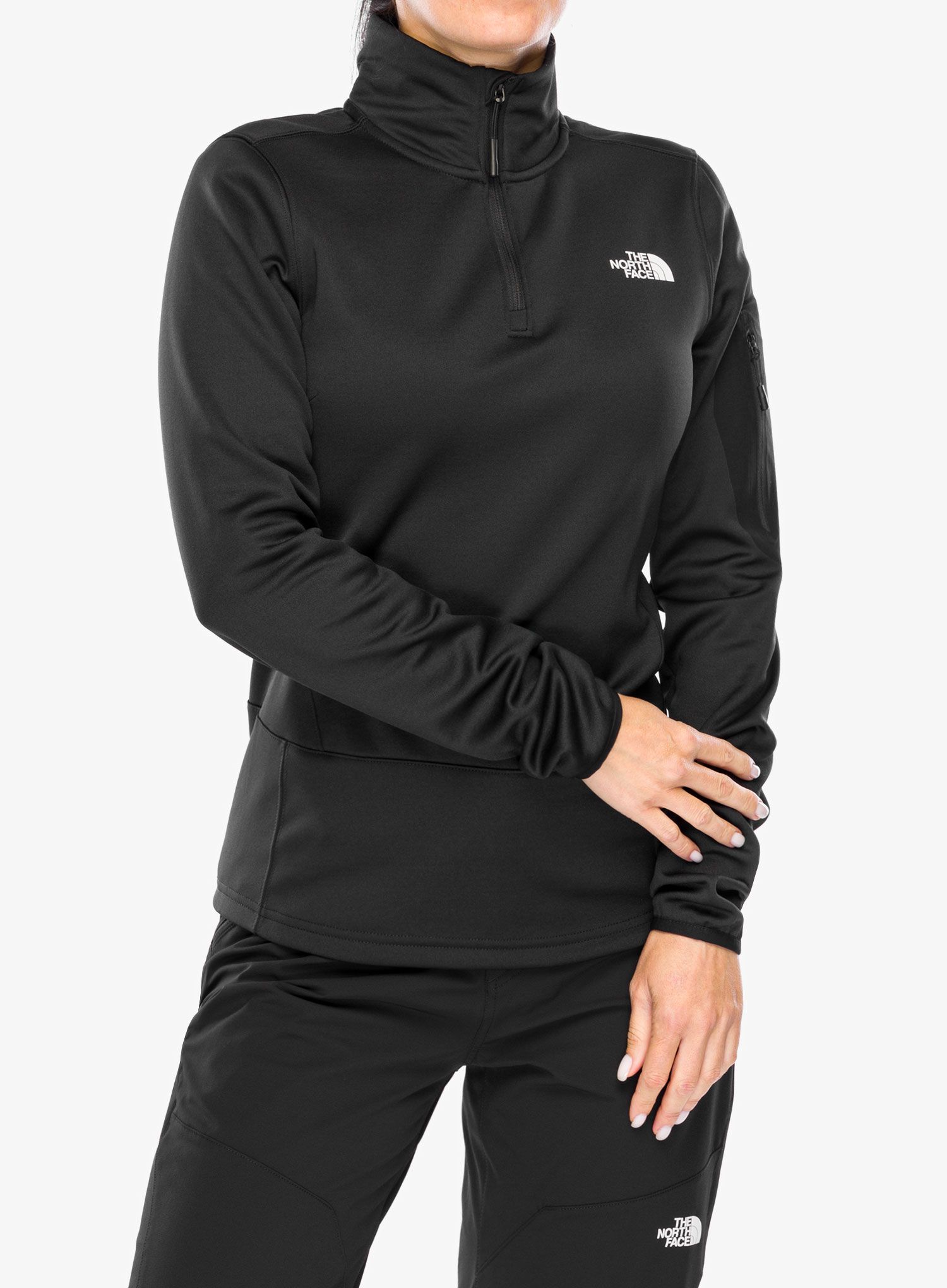 Ženska jopica brez kapuce The North Face Mistyescape 1/4 Zip Fleece - tnf black/tnf black