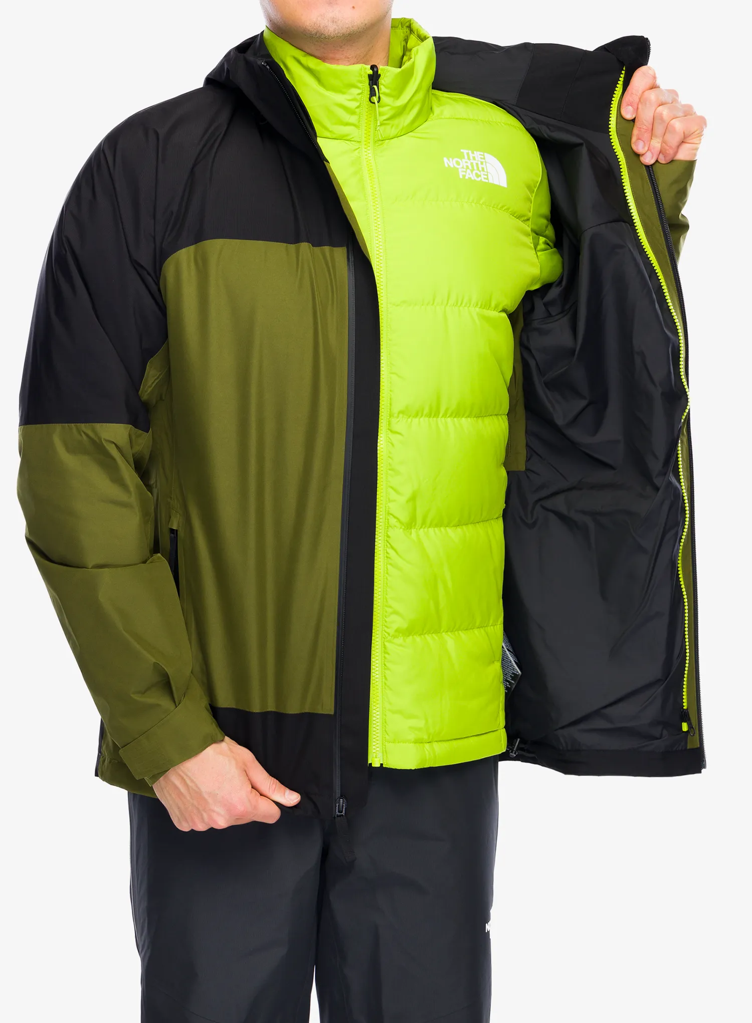 Jakna 3v1 The North Face Mountain Light Triclimate GTX Jacket - forest olive/tnf black