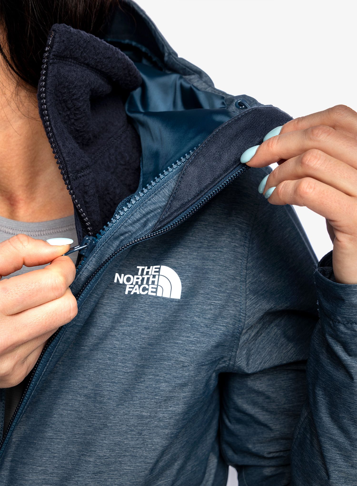 Ženska jakna The North Face New Fleece Triclimate - montenery blue/aviatornavy