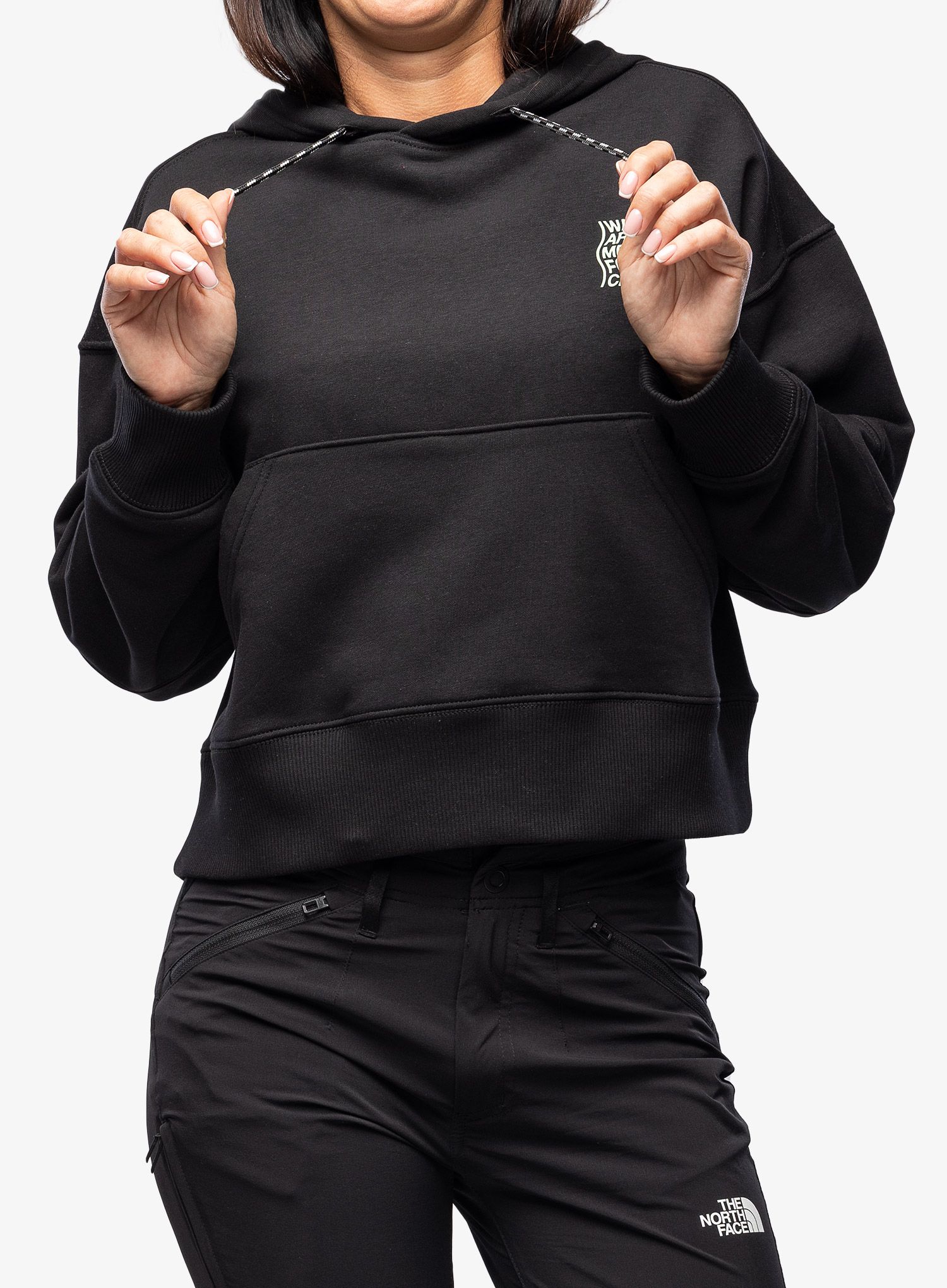 Ženska jopa s kapuco The North Face Outdoor Graphic Hoodie - tnf black