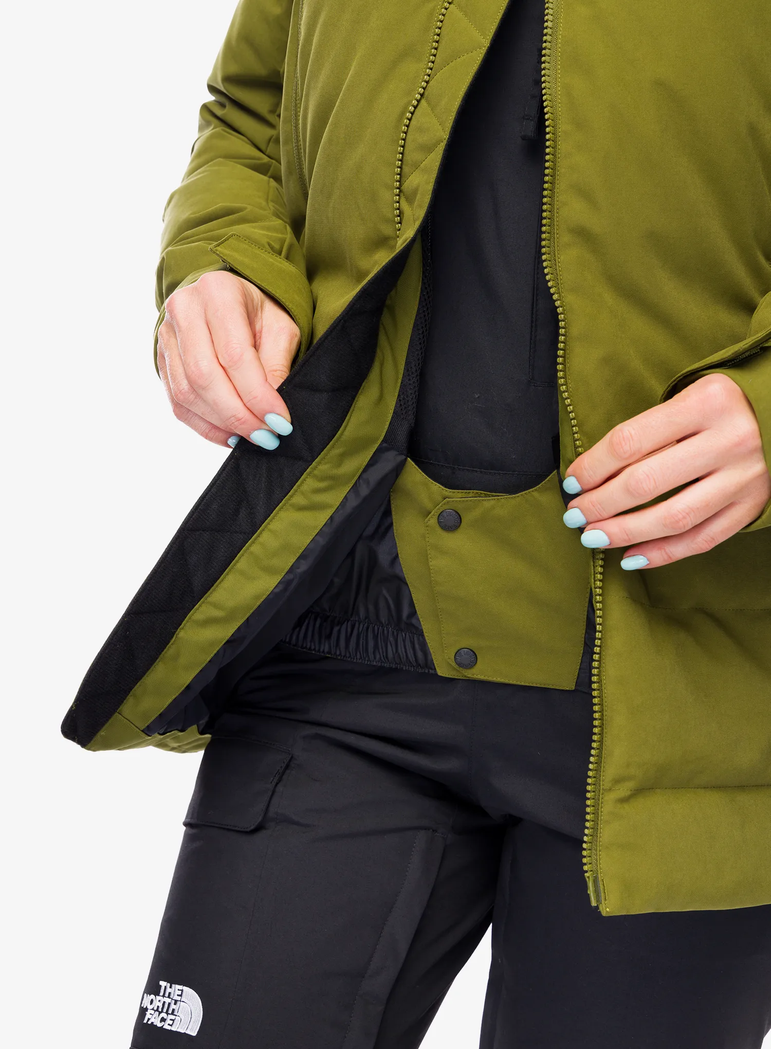 Ženska smučarska jakna The North Face Pallie Down Jacket - forest olive/forest olive