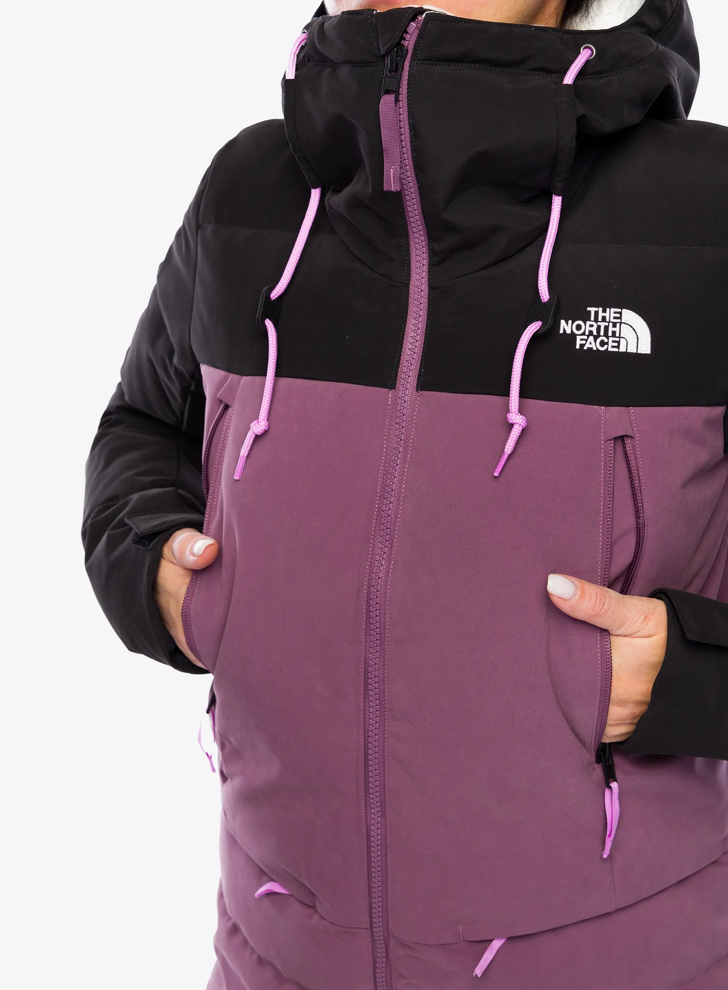 Ženska smučarska jakna The North Face Pallie Down Jacket - midnight mauve/tnf black