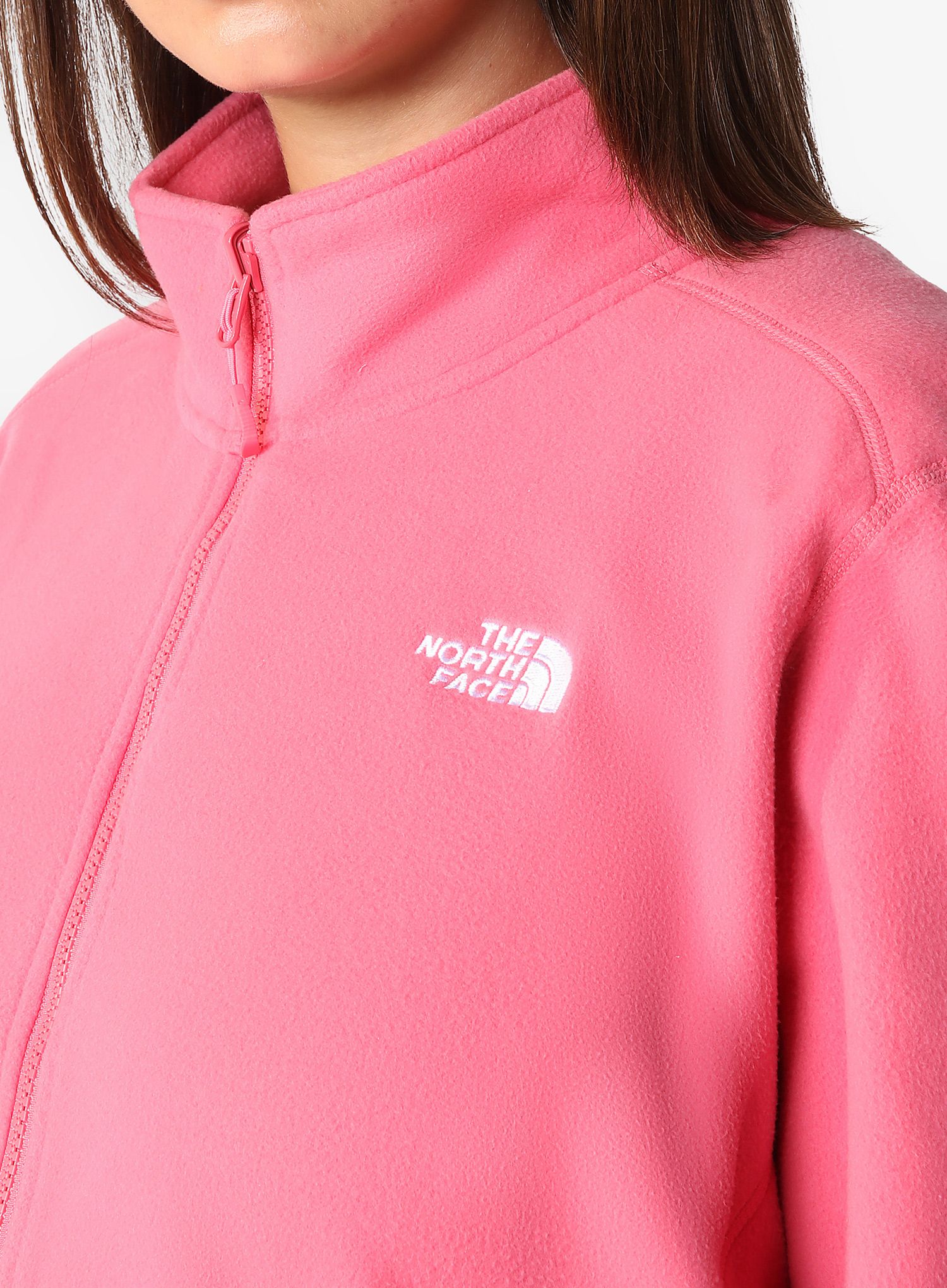 Ženski flis The North Face Plus 100 Glacier Full Zip - cosmo pink