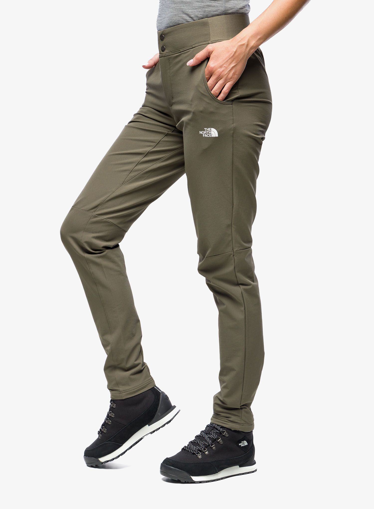 Ženske softshell hlače The North Face Quest Softshell Pant - taupe green