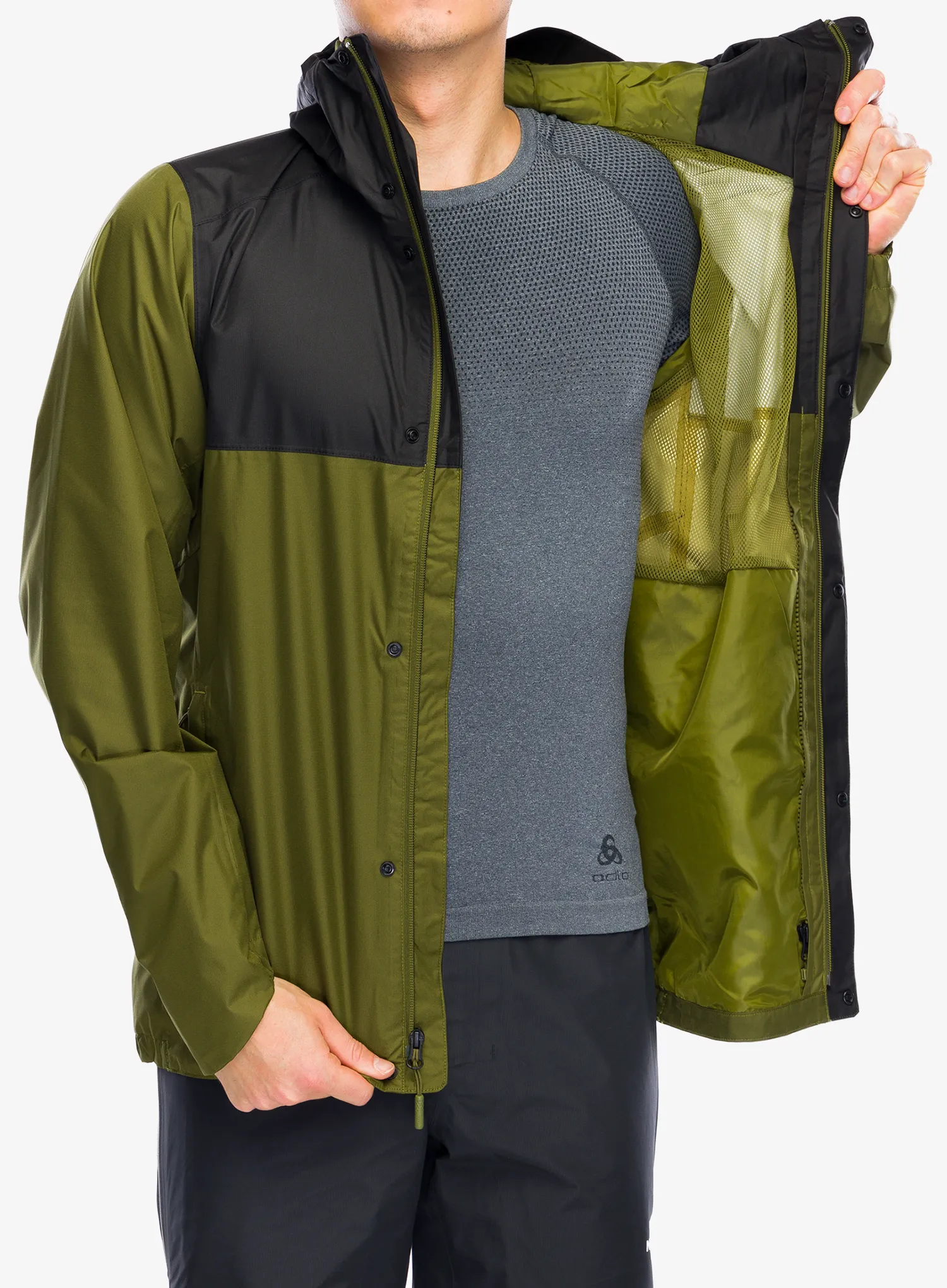Nepremočljiva jakna The North Face Quest Zip-In Jacket - forest olive/tnf black