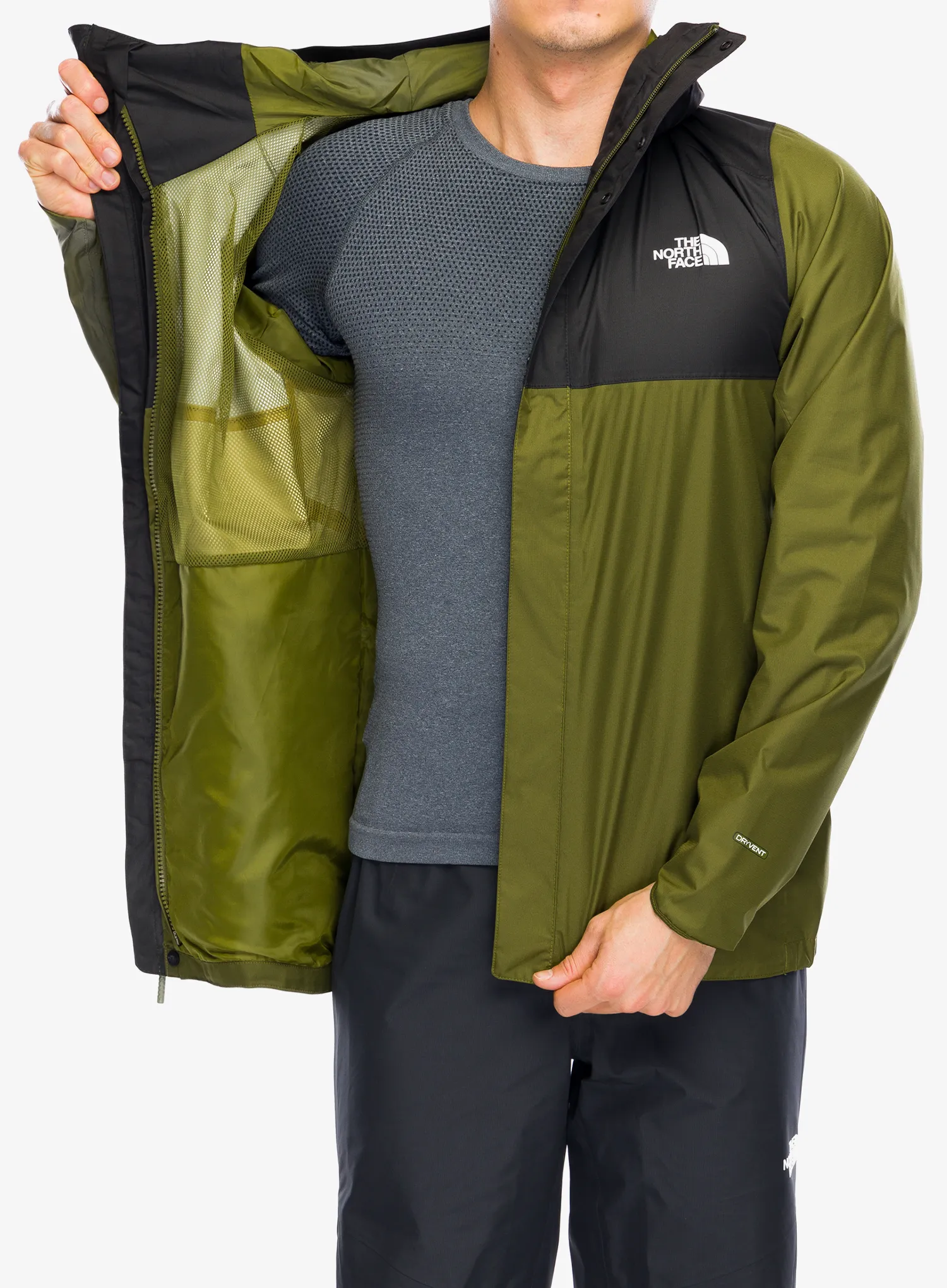 Nepremočljiva jakna The North Face Quest Zip-In Jacket - forest olive/tnf black