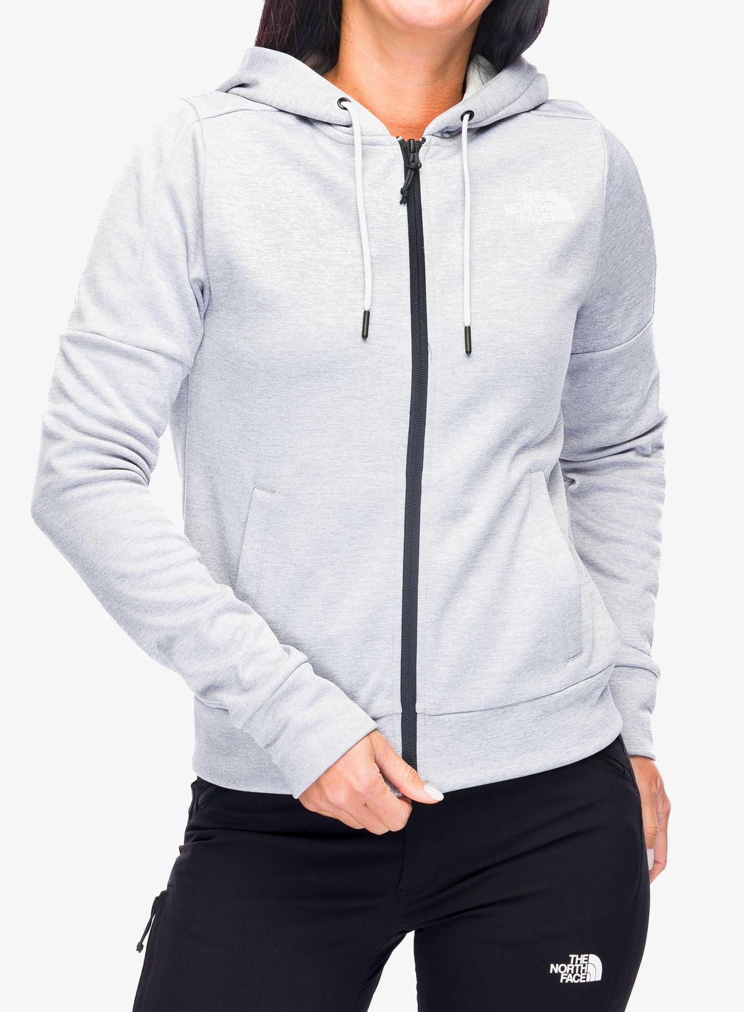 Ženski flis s kapuco The North Face Reaxion Fleece F/Z Hoodie - tnf light grey heather