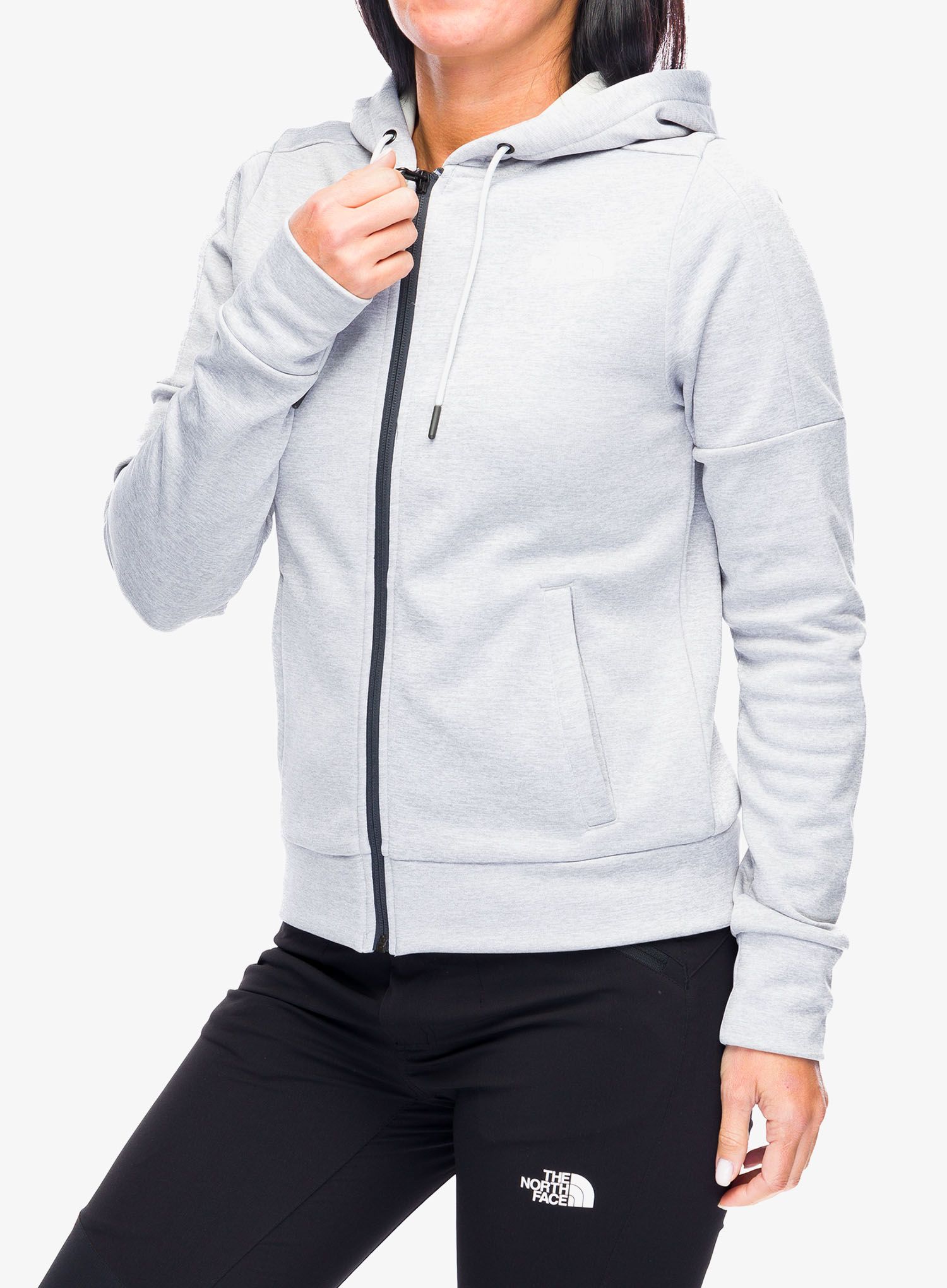 Ženski flis s kapuco The North Face Reaxion Fleece F/Z Hoodie - tnf light grey heather