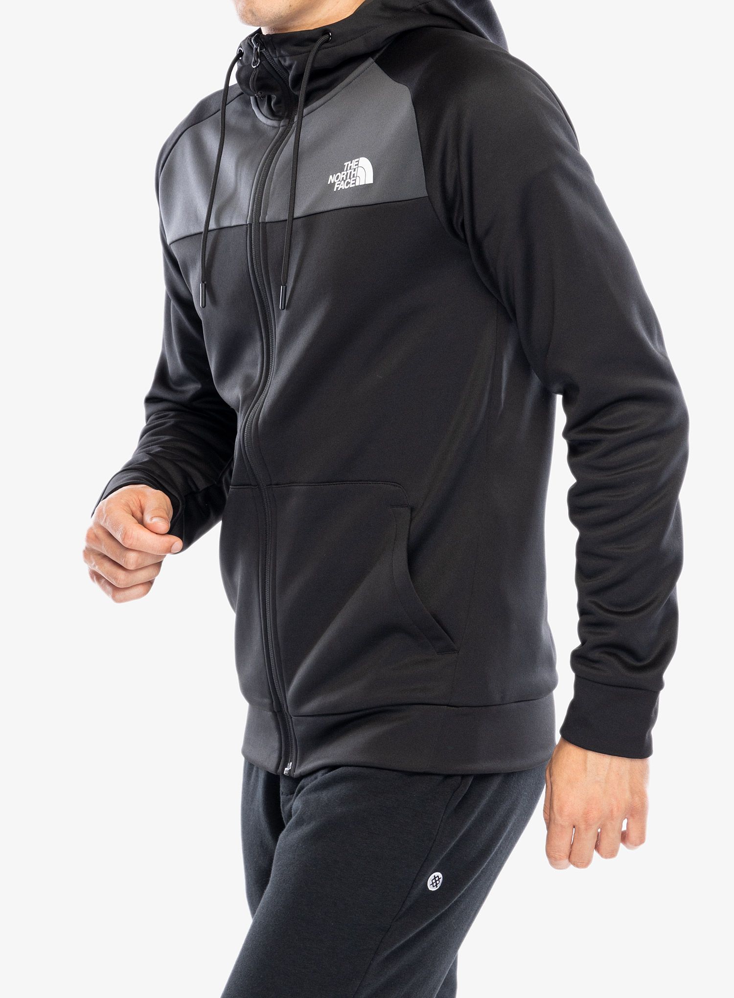 Flis jopa s kapuco The North Face Reaxion Fleece F/Z Hoodie - tnf black/asphalt grey
