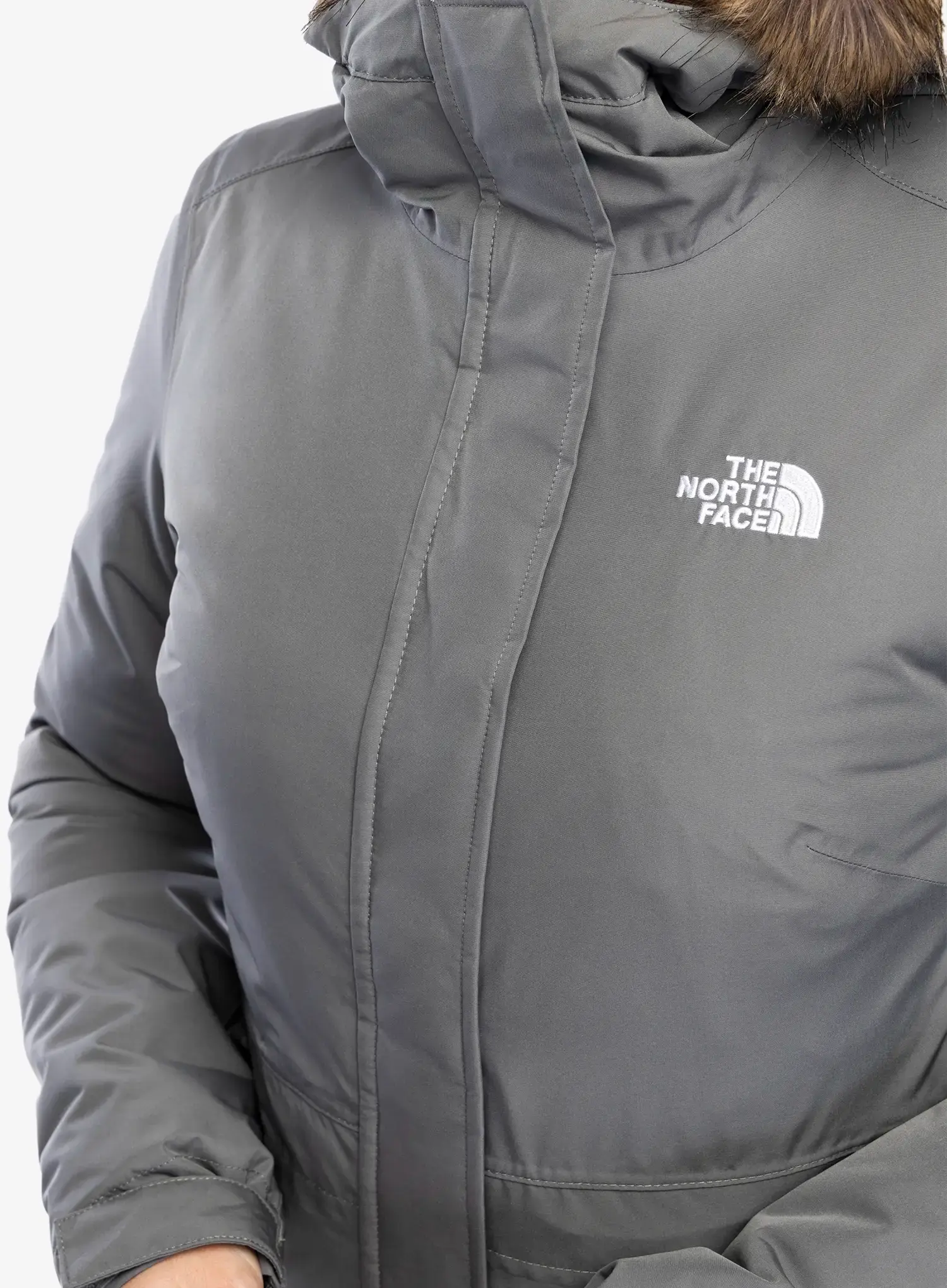 Ženska sintetična jakna The North Face Recycled Zaneck Parka - smoked pearl