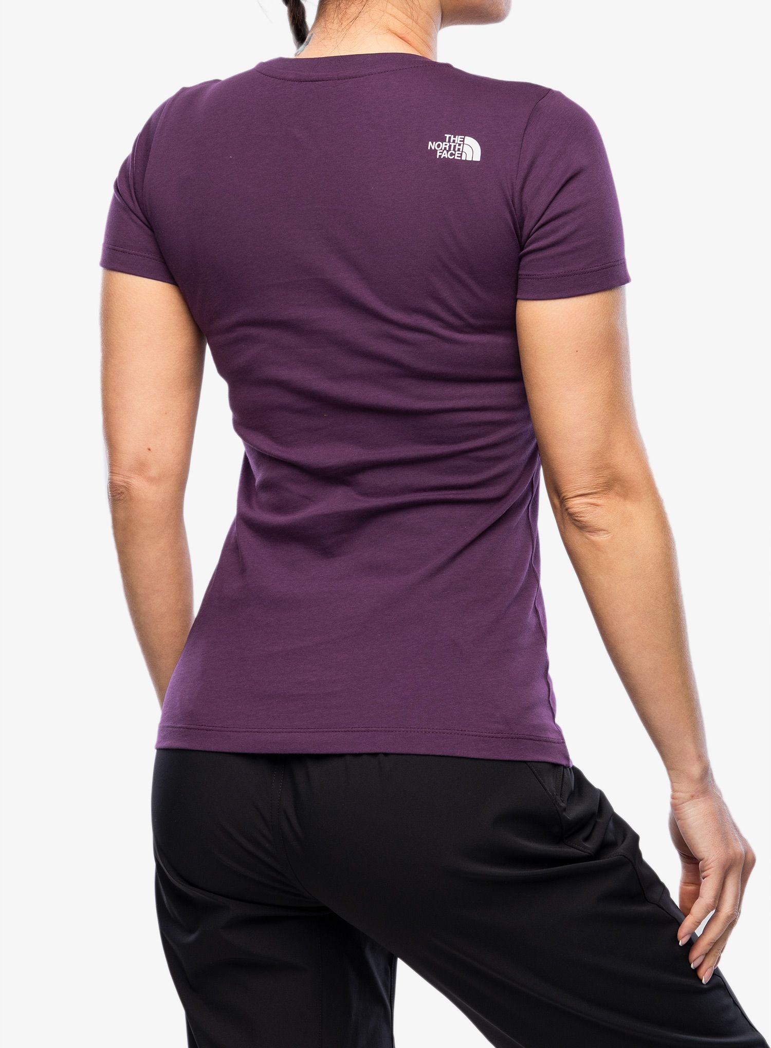 Ženska majica s potiskom The North Face S/S Easy Tee - black currant