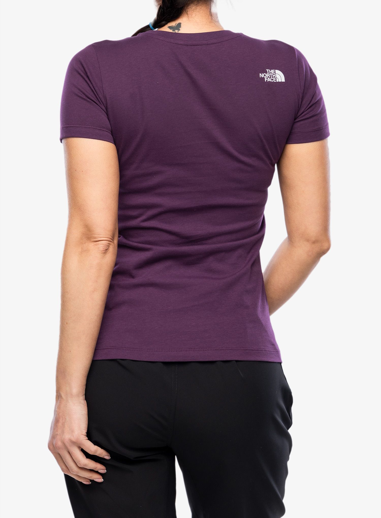 Ženska majica s potiskom The North Face S/S Easy Tee - black currant