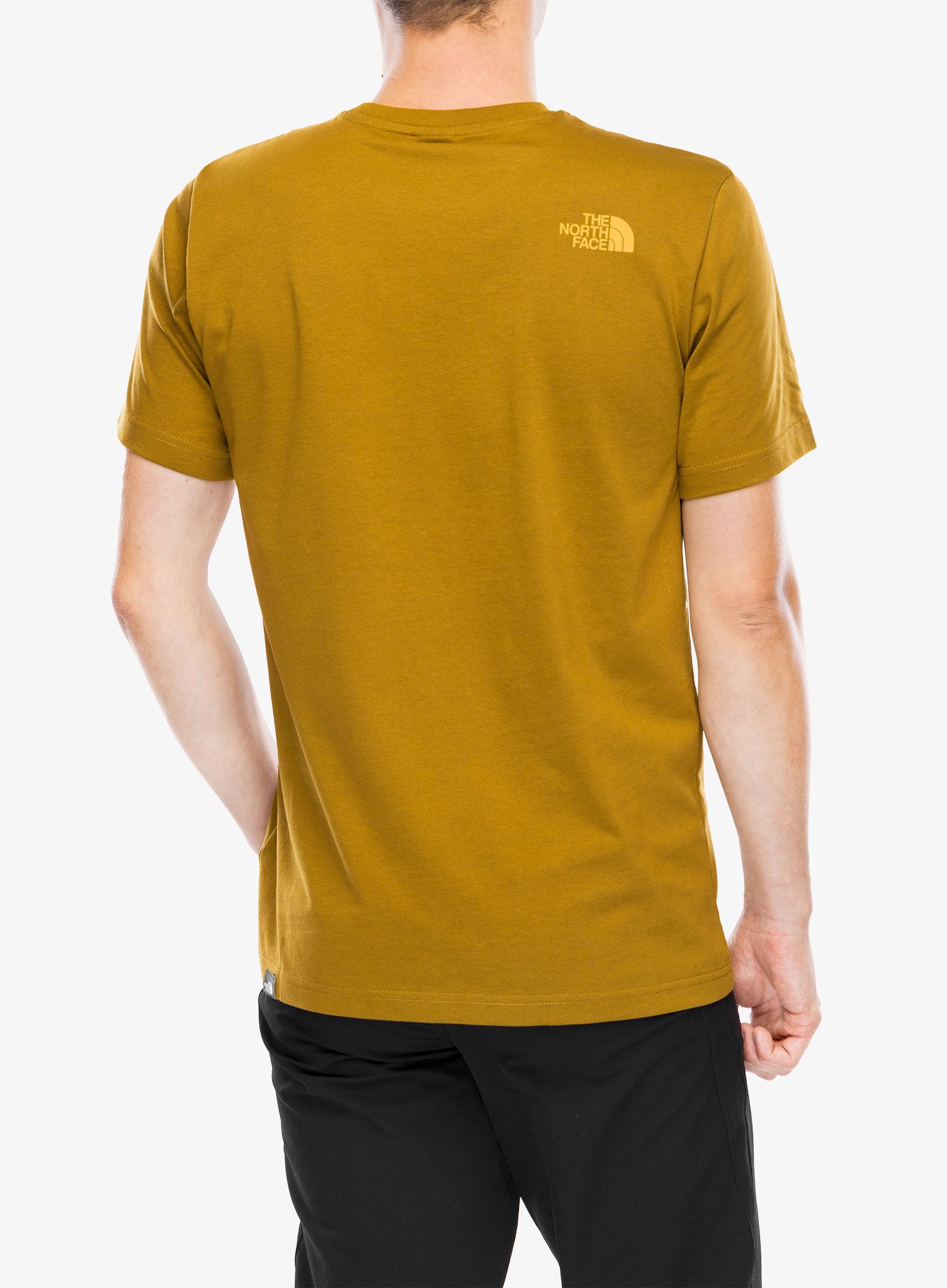 Bombažna majica The North Face S/S Easy Tee - moss green/amber green