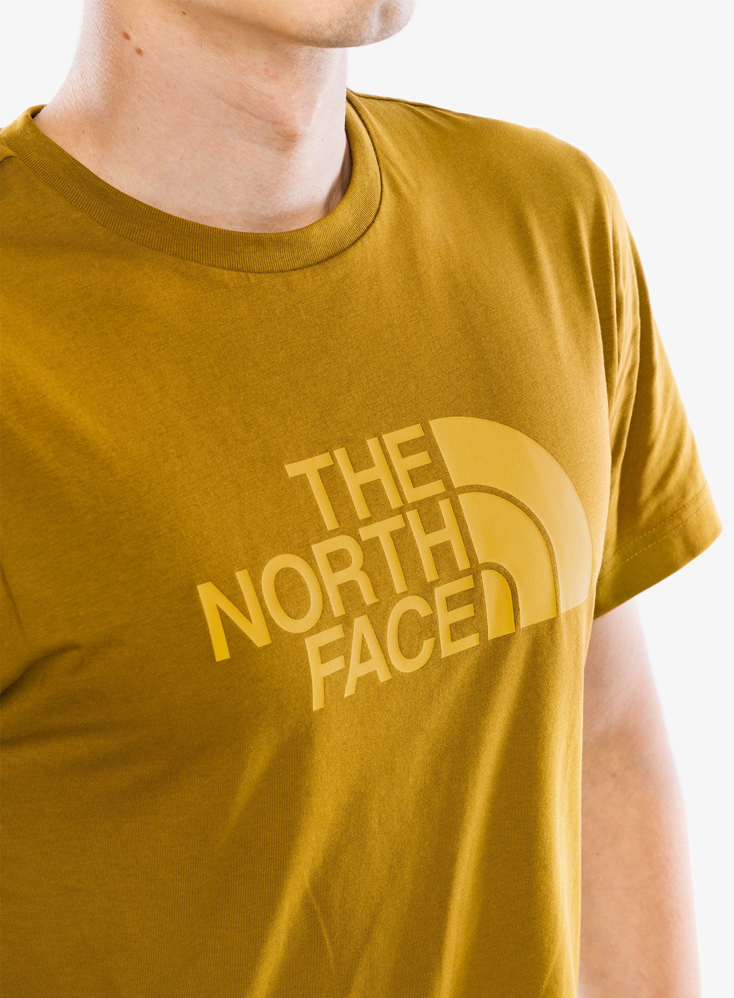 Bombažna majica The North Face S/S Easy Tee - moss green/amber green