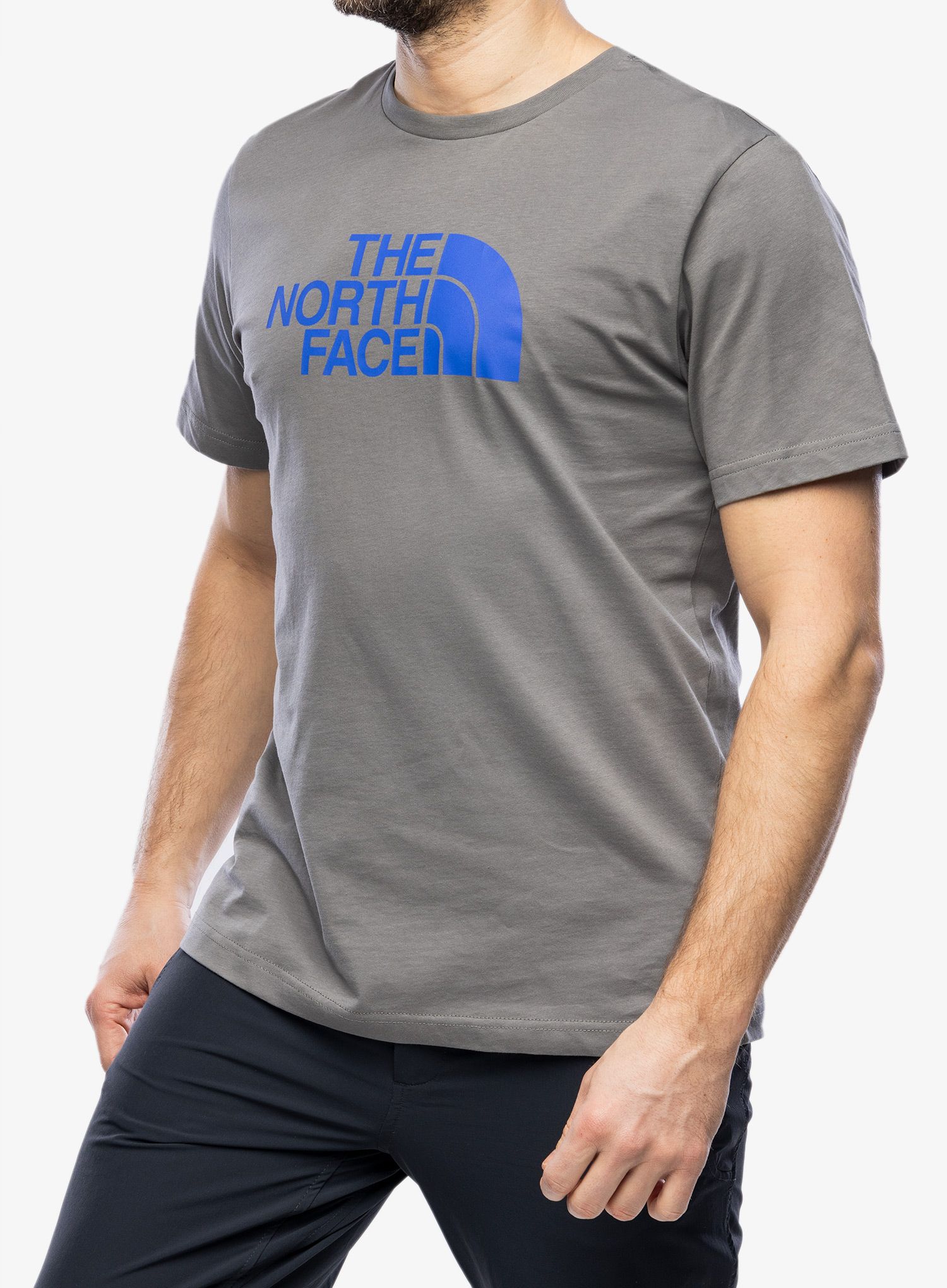 Bombažna majica moška The North Face S/S Easy Tee - smoked pearl