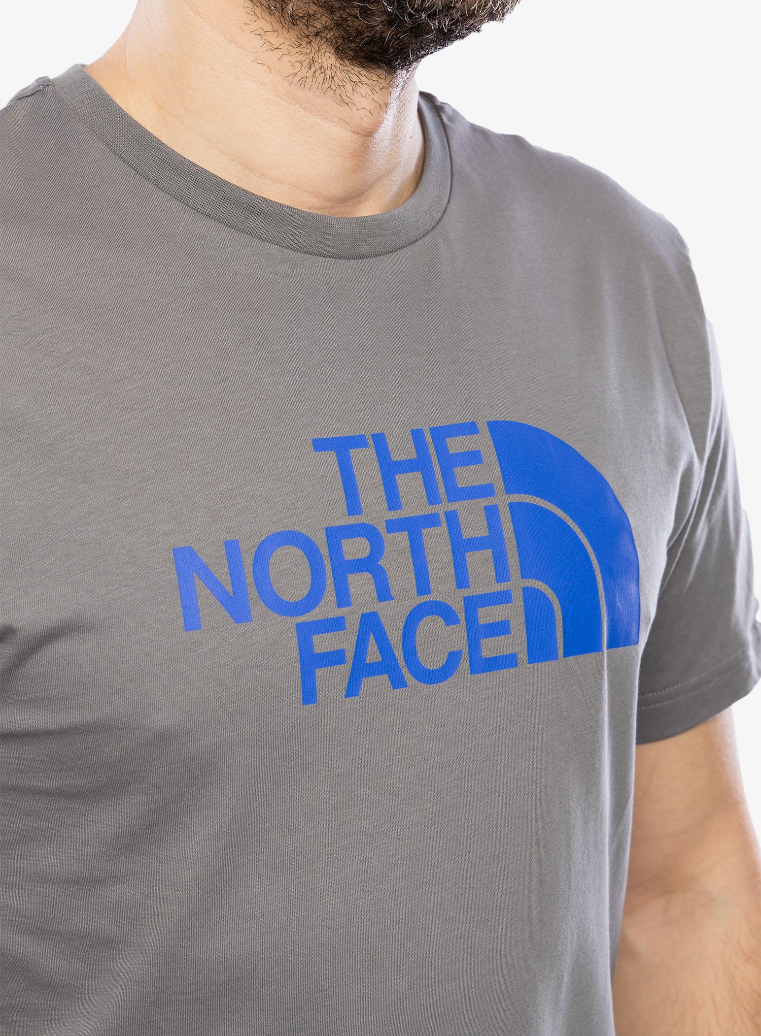 Bombažna majica moška The North Face S/S Easy Tee - smoked pearl