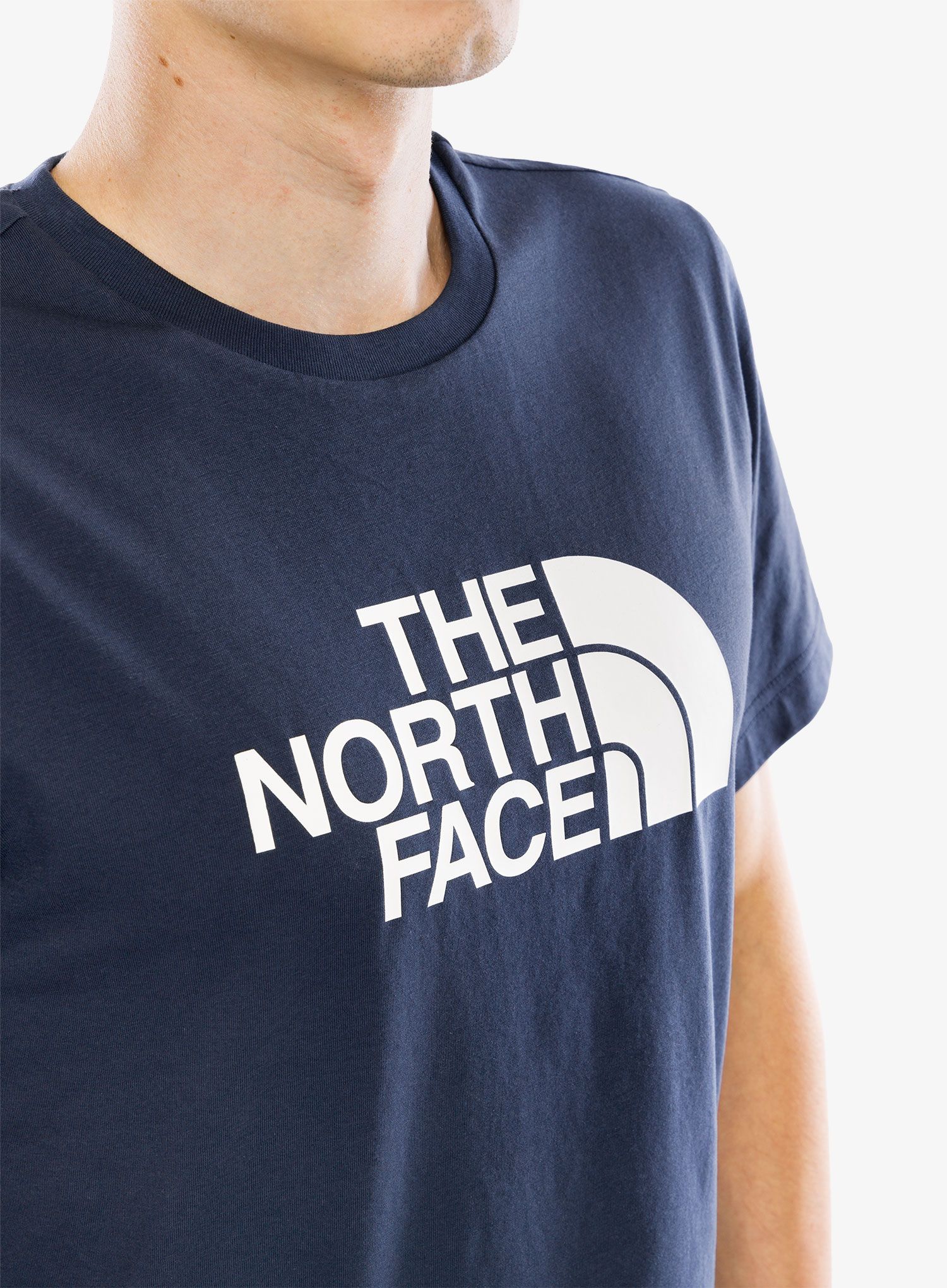 Bombažna majica The North Face S/S Easy Tee - summit navy